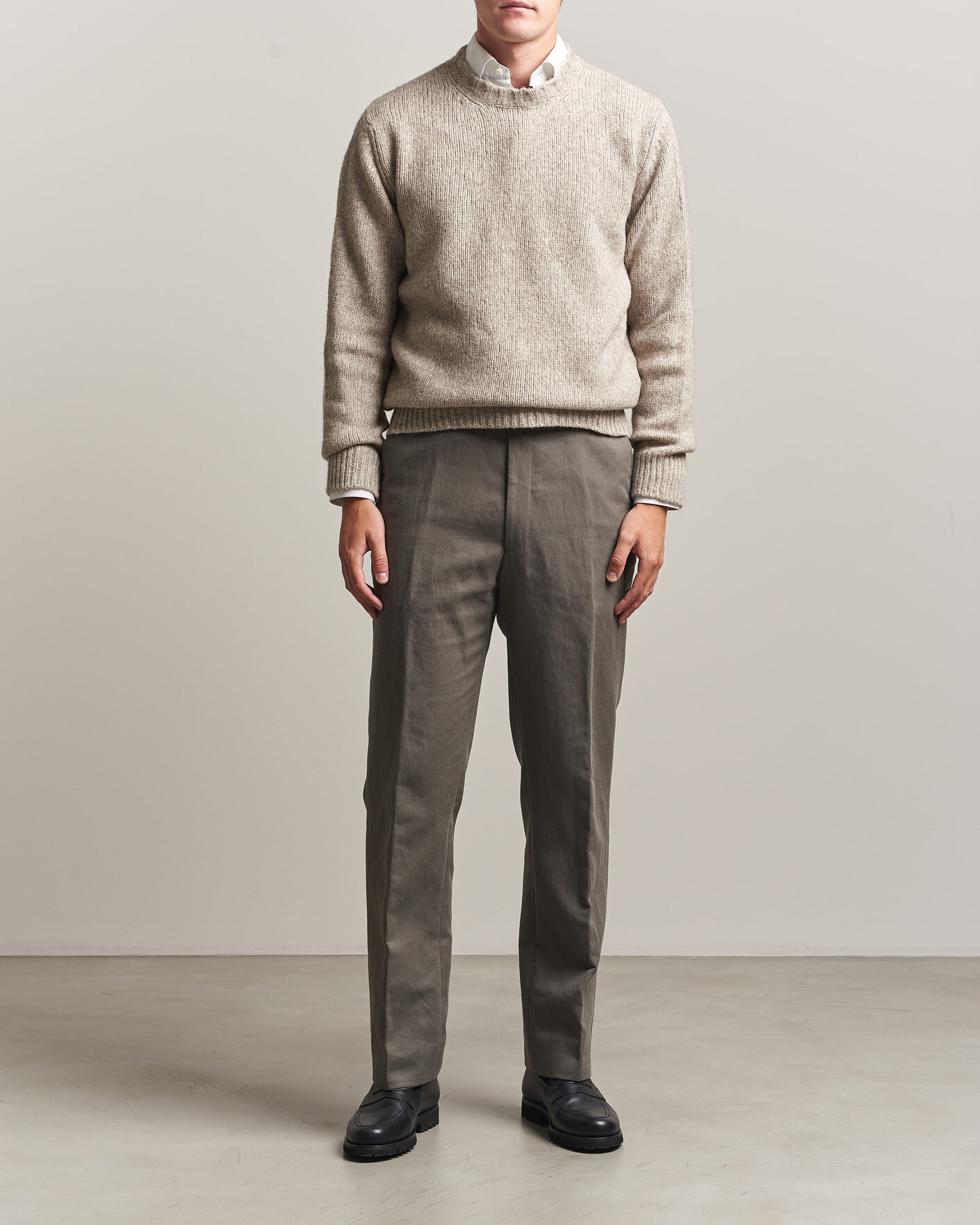 Herre | Gensere | Fedeli | Yak Blend Sweater Beige Melange