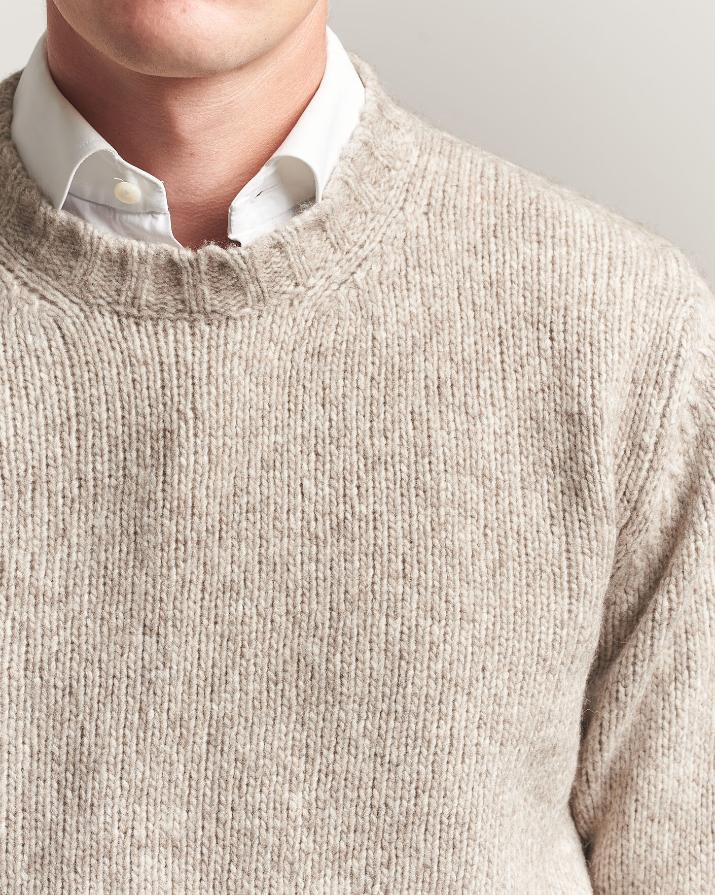Herre | Gensere | Fedeli | Yak Blend Sweater Beige Melange