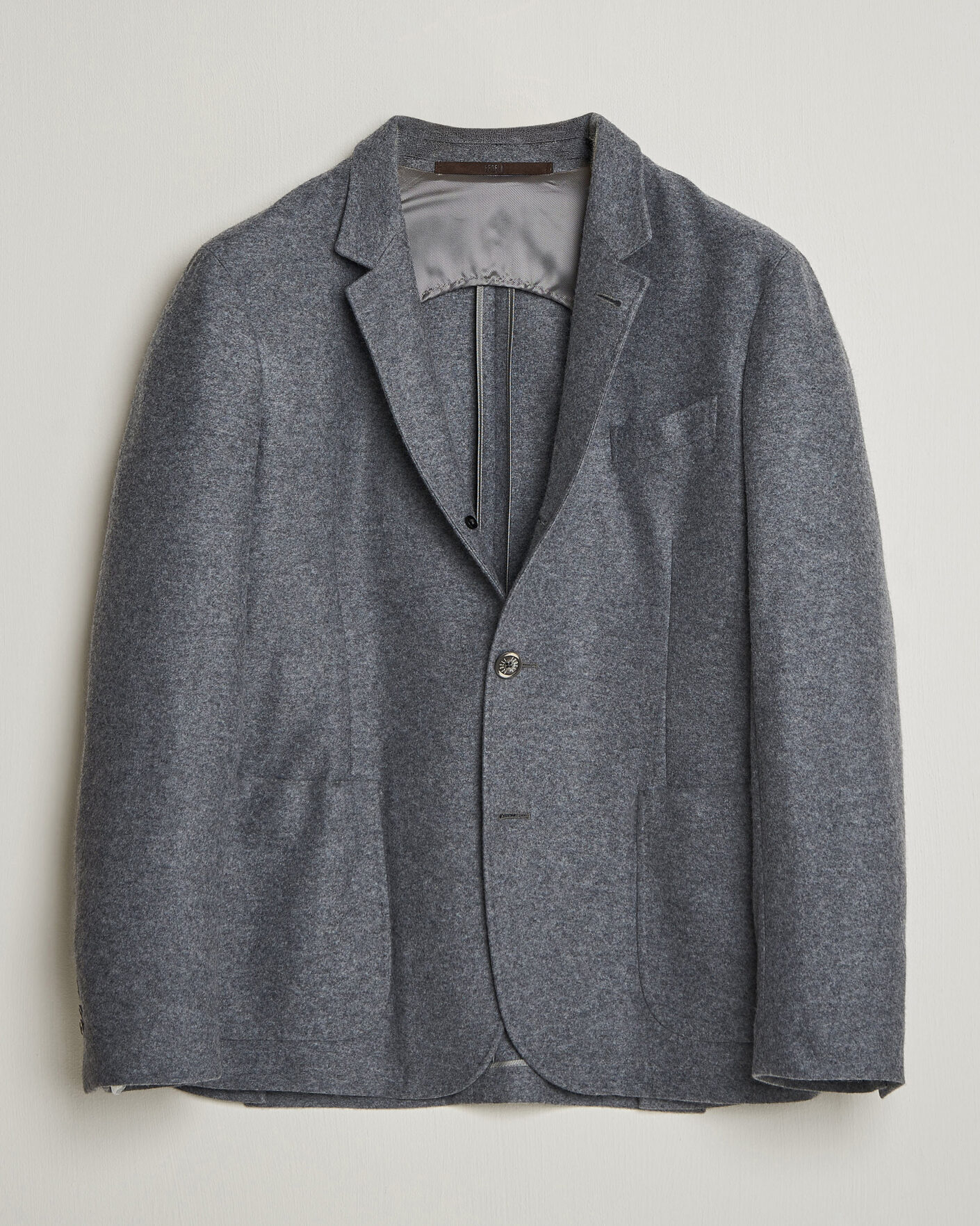 Herre | Dressjakker | Fedeli | Cashmere Flannel Jacket Grey Melange