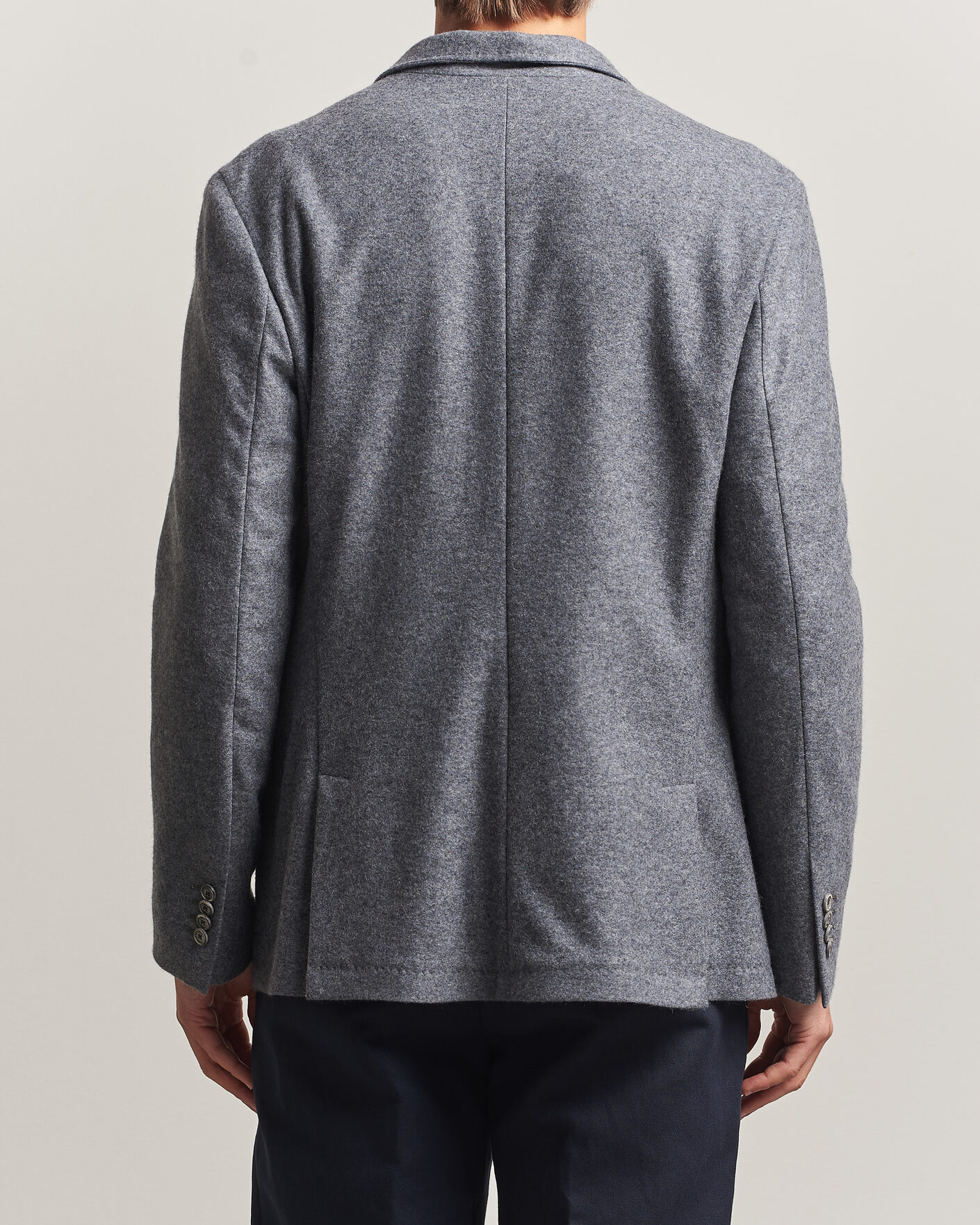Herre | Dressjakker | Fedeli | Cashmere Flannel Jacket Grey Melange