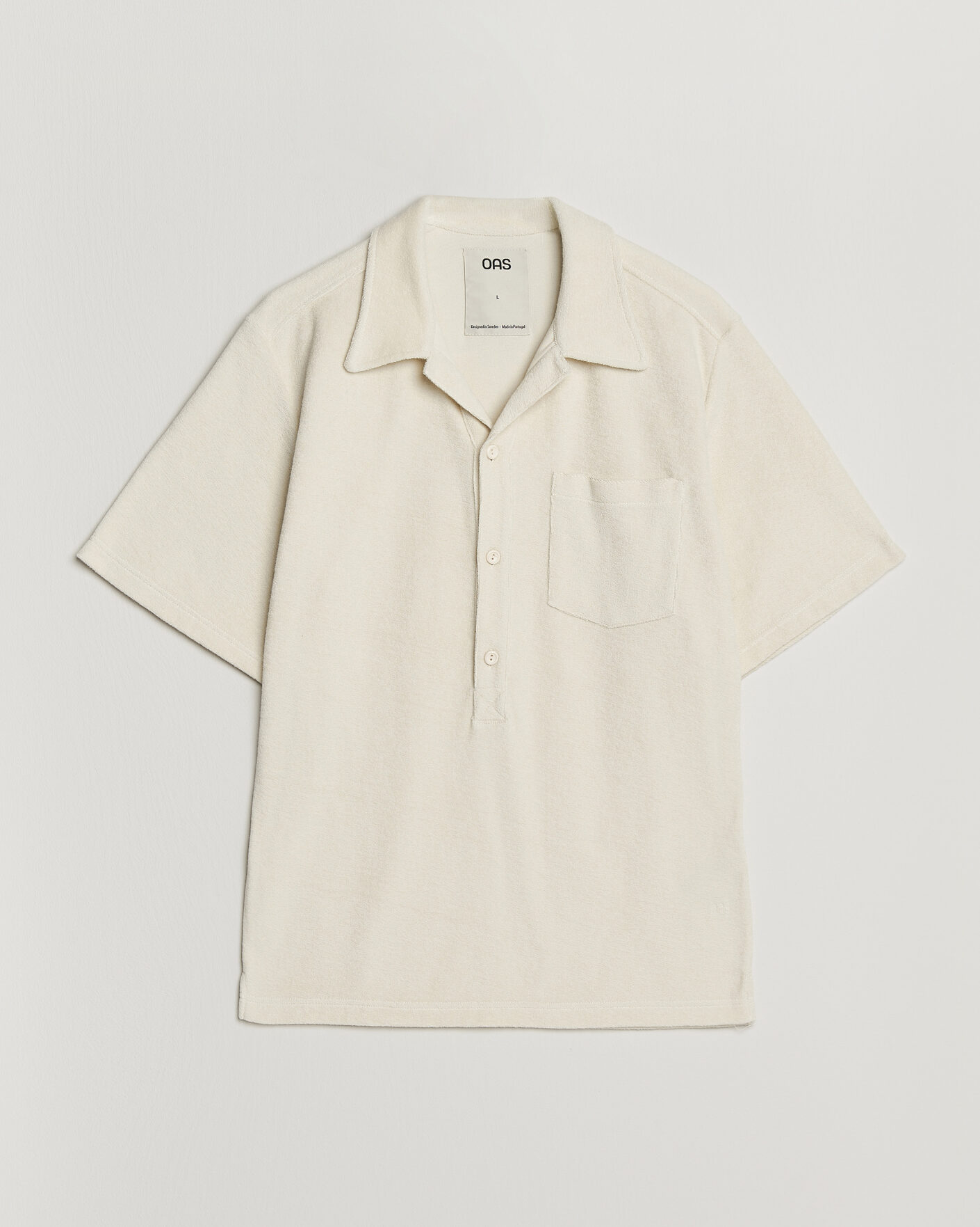 Herre | Pikéer | OAS | Novo Regular Fit Terry Polo Ecru