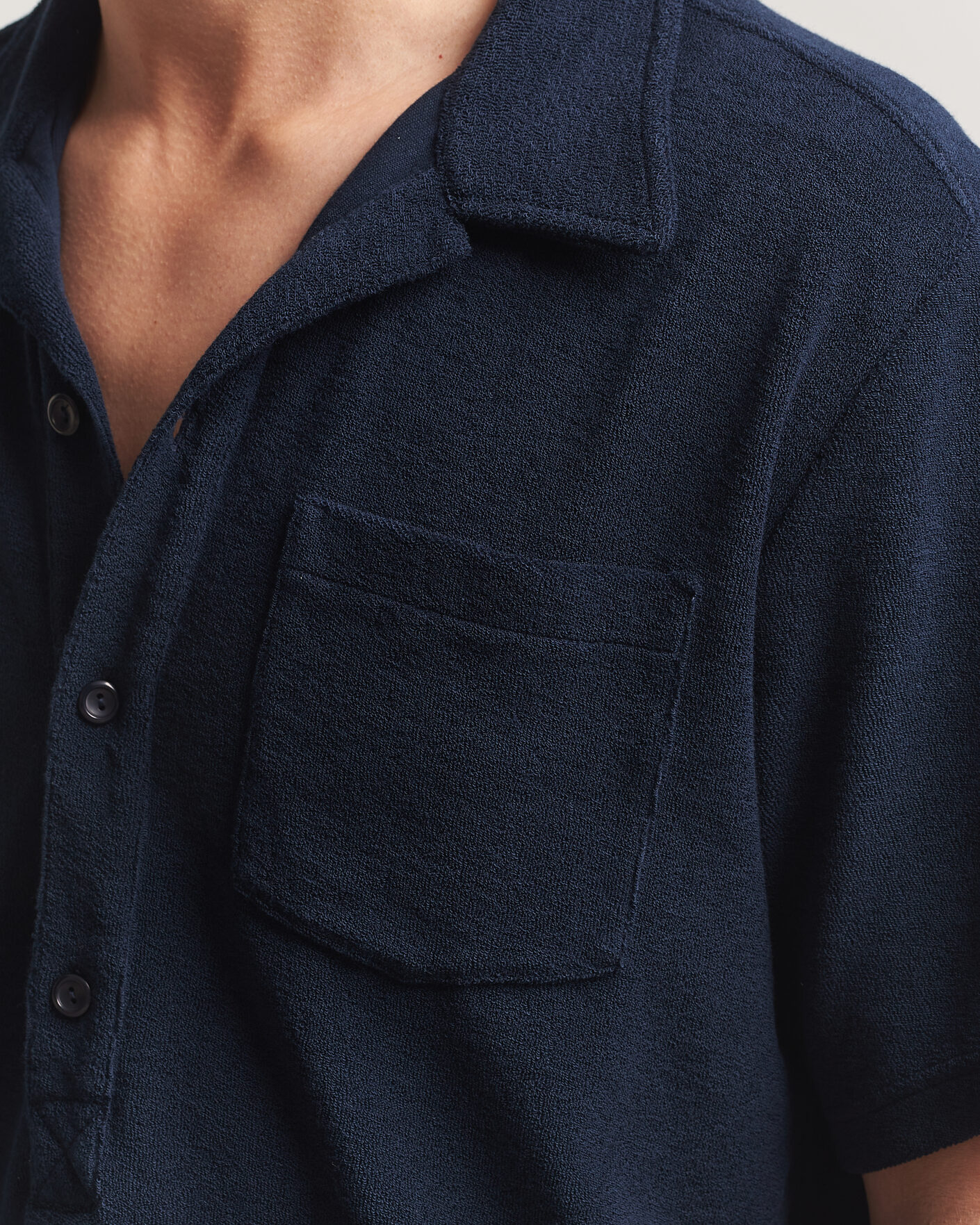 Herre | Pikéer | OAS | Novo Regular Fit Terry Polo Dark Blue