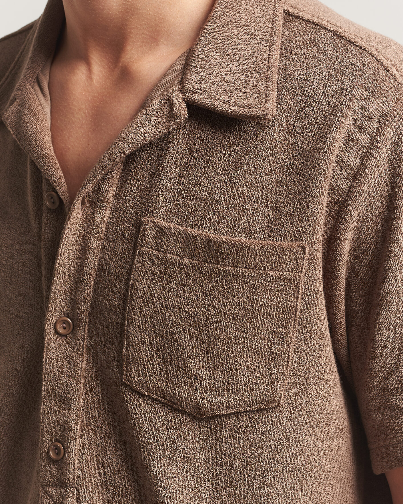 Herre | Pikéer | OAS | Novo Regular Fit Terry Polo Brown