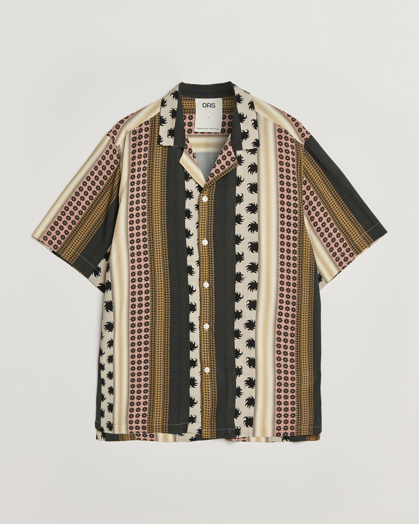 Herre | Skjorter | OAS | Mixset Rocco Printed Cuba Short Sleeve Shirt Multi