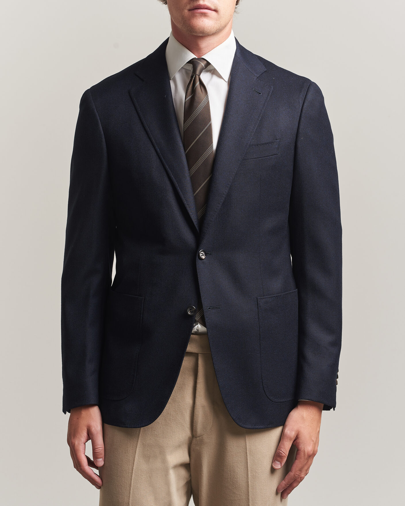Herre | Dressjakker | Canali | Kei Impeccabile Flannel Blazer Navy