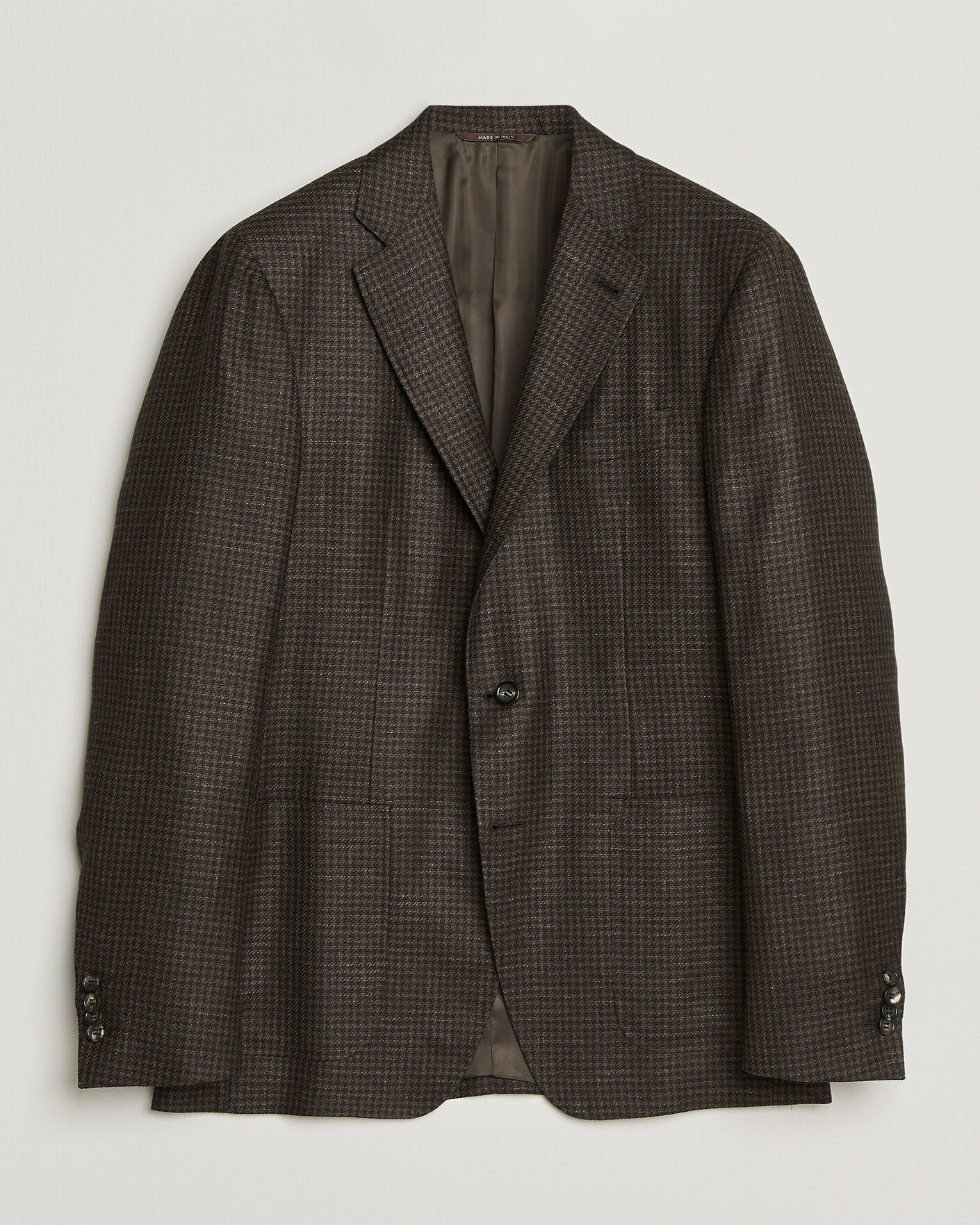 Herre | Dressjakker | Canali | Kei Houndstooth Flannel Blazer Dark Brown