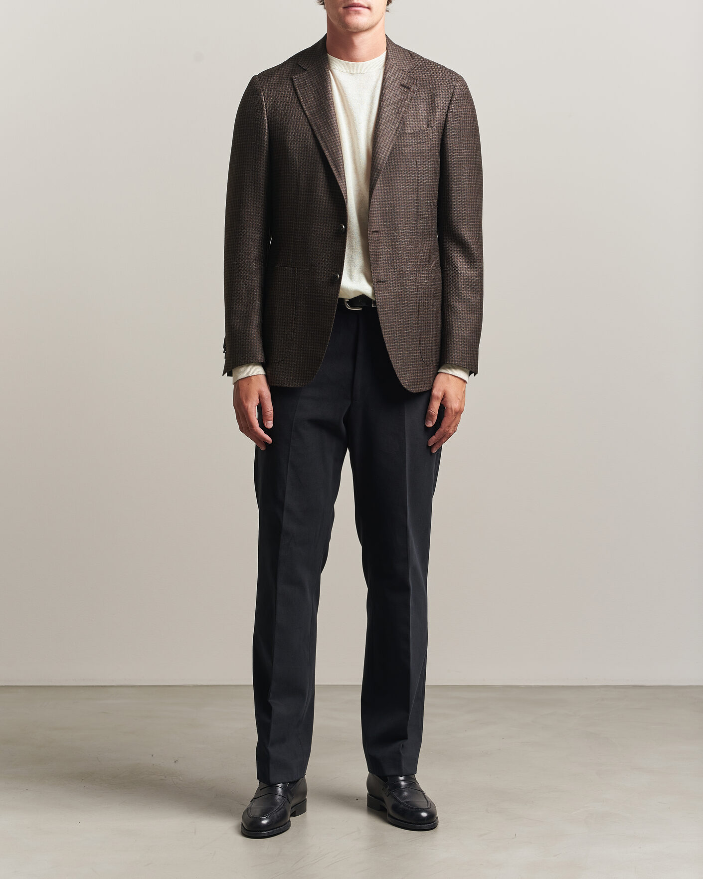 Herre | Dressjakker | Canali | Kei Houndstooth Flannel Blazer Dark Brown