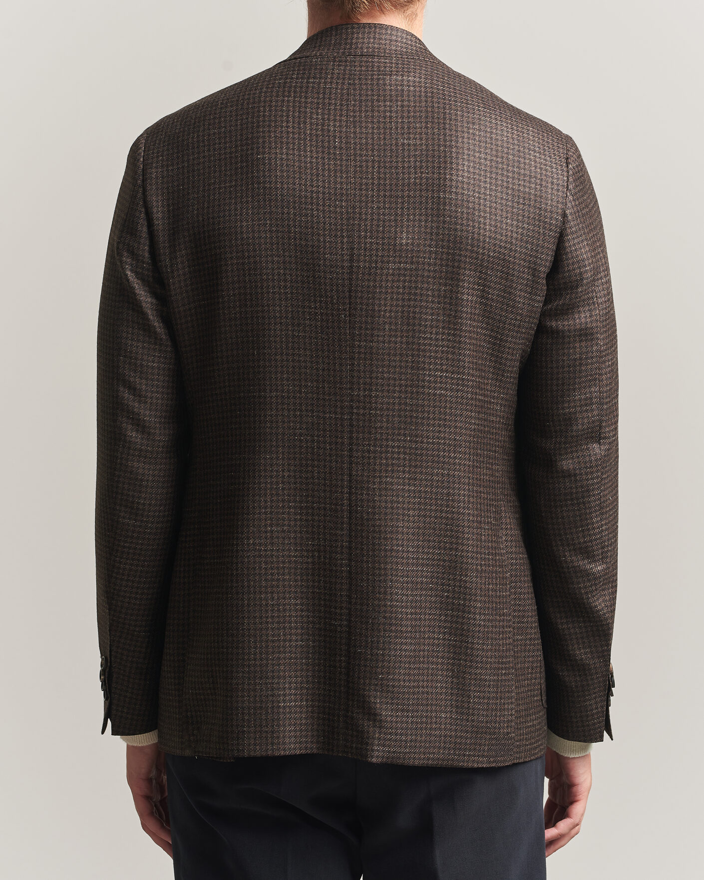 Herre | Dressjakker | Canali | Kei Houndstooth Flannel Blazer Dark Brown