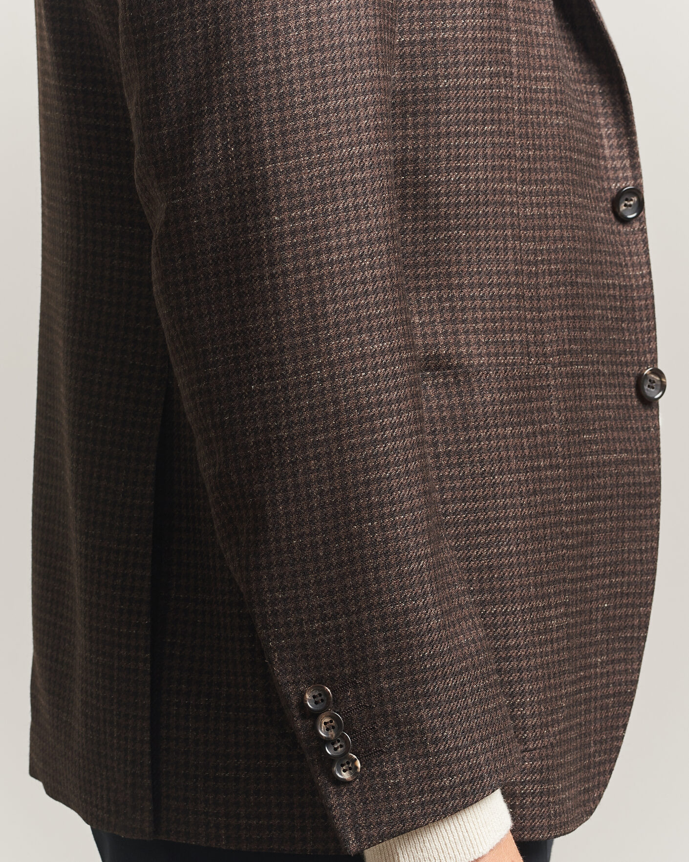 Herre | Dressjakker | Canali | Kei Houndstooth Flannel Blazer Dark Brown