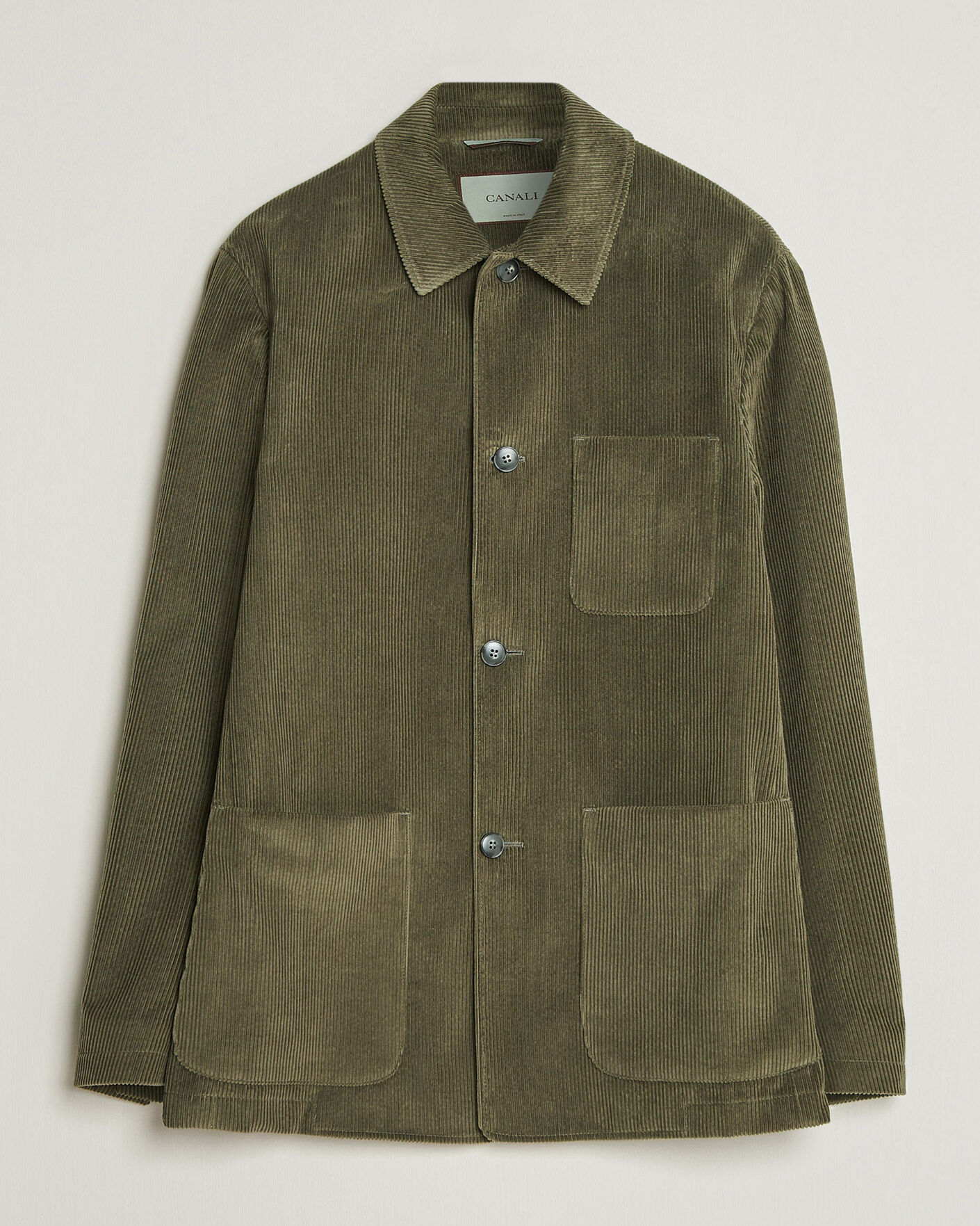 Herre | Jakker | Canali | Corduroy Chore Jacket Olive