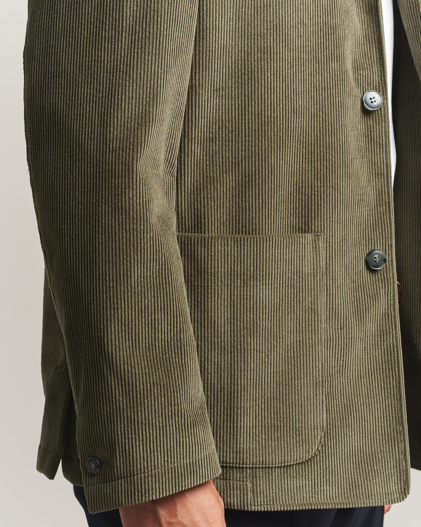 Herre | Jakker | Canali | Corduroy Chore Jacket Olive
