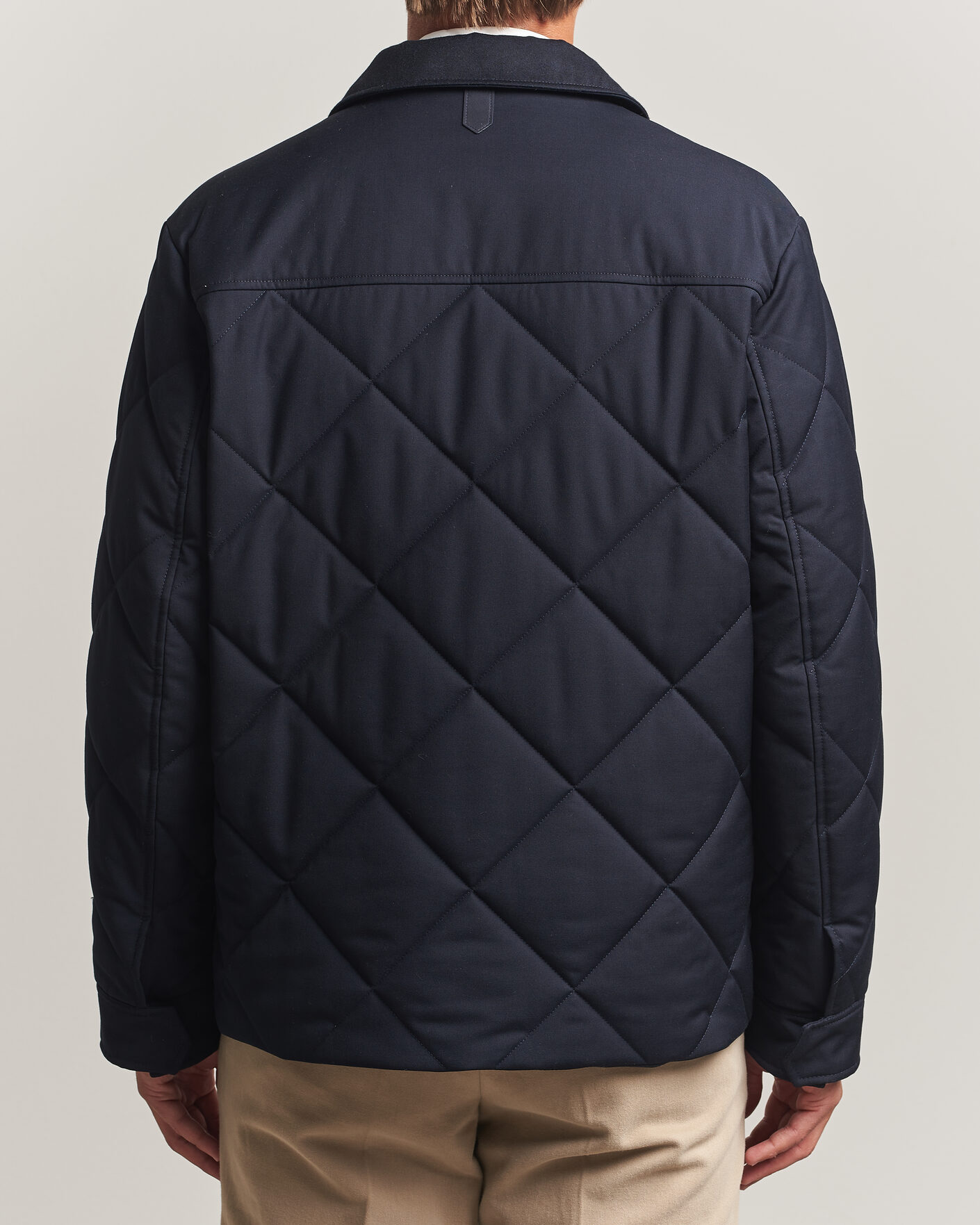Herre | Jakker | Canali | Quilted Country Coat Navy