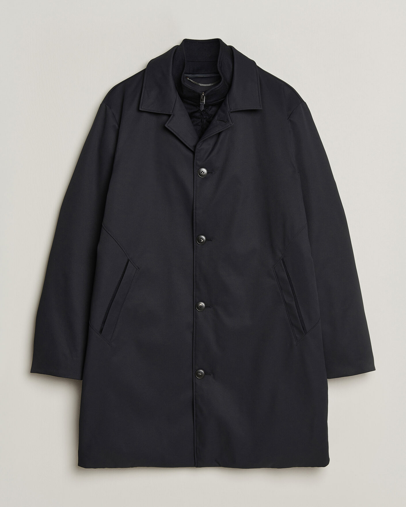 Herre | Jakker | Canali | Zip Liner Down Coat Navy