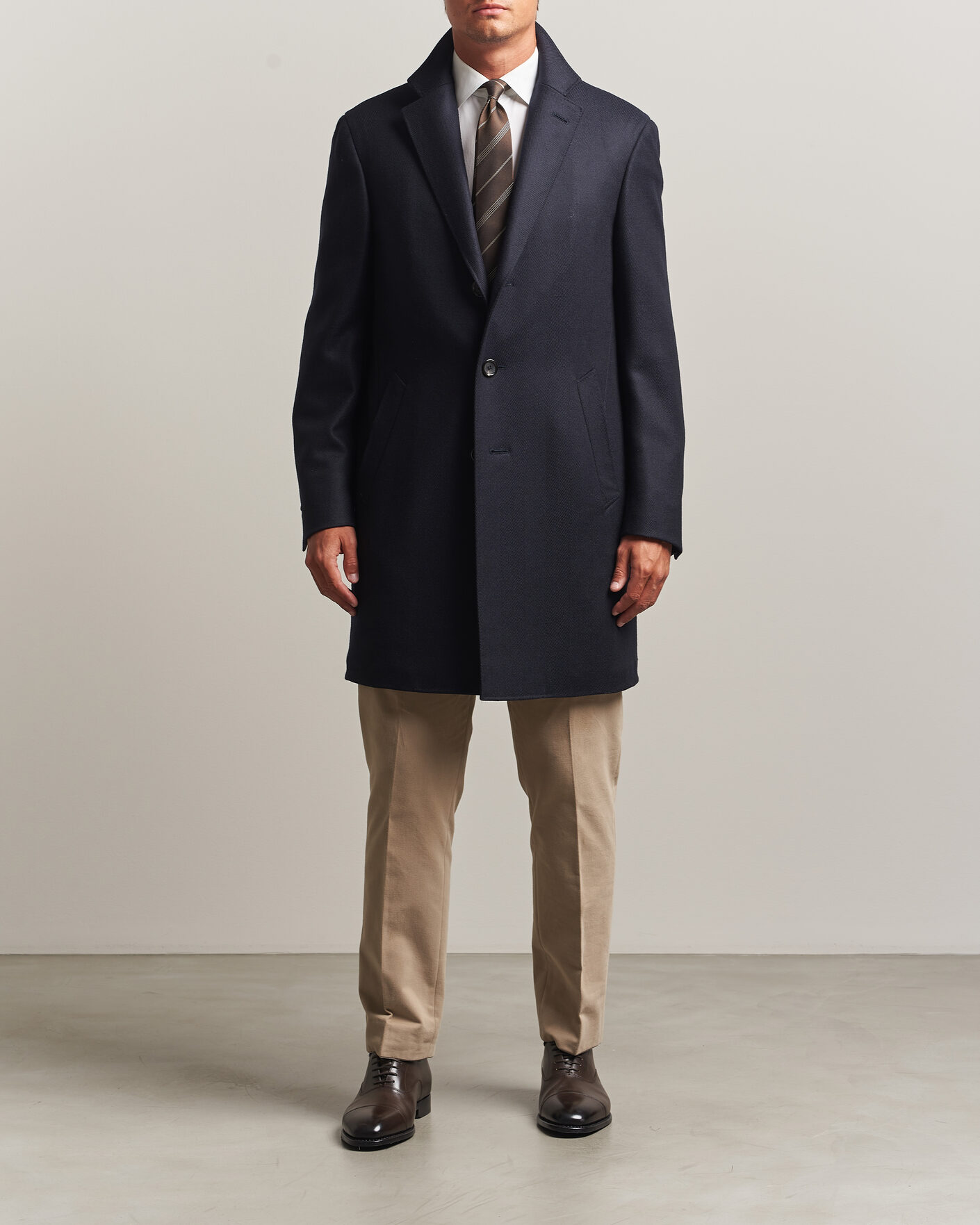 Herre | Jakker | Canali | Kei Wool Travel Coat Navy