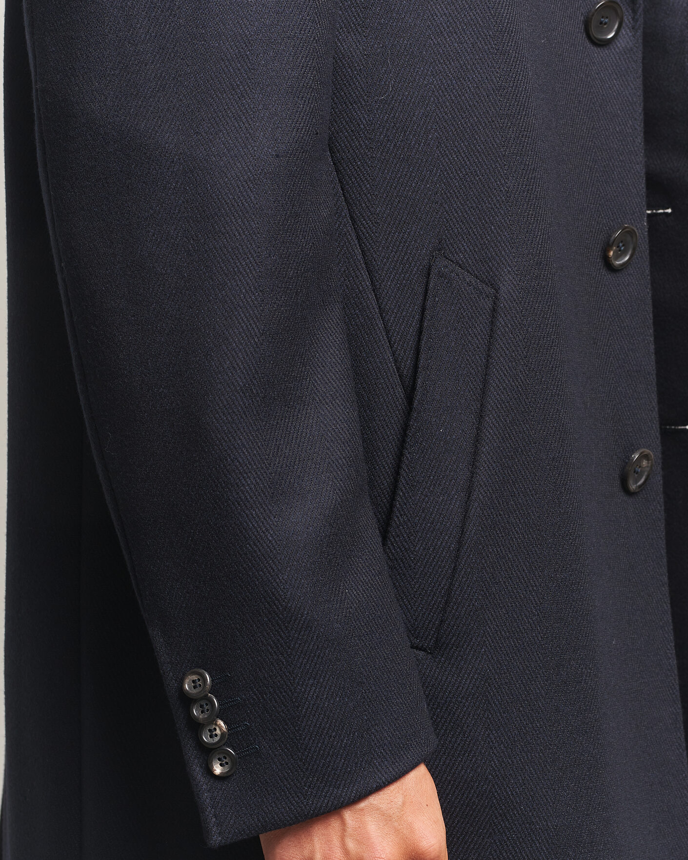 Herre | Jakker | Canali | Kei Wool Travel Coat Navy
