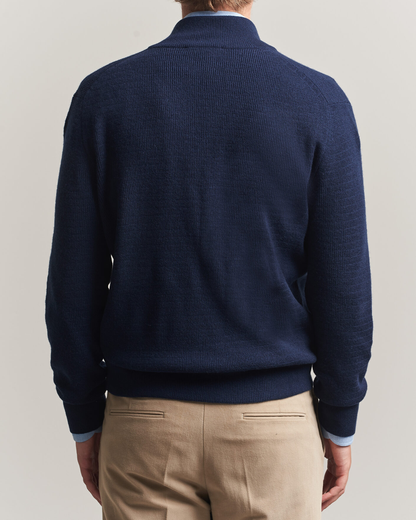 Herre | Gensere | Canali | Wool/Cashmere Full Zip Cardigan Navy