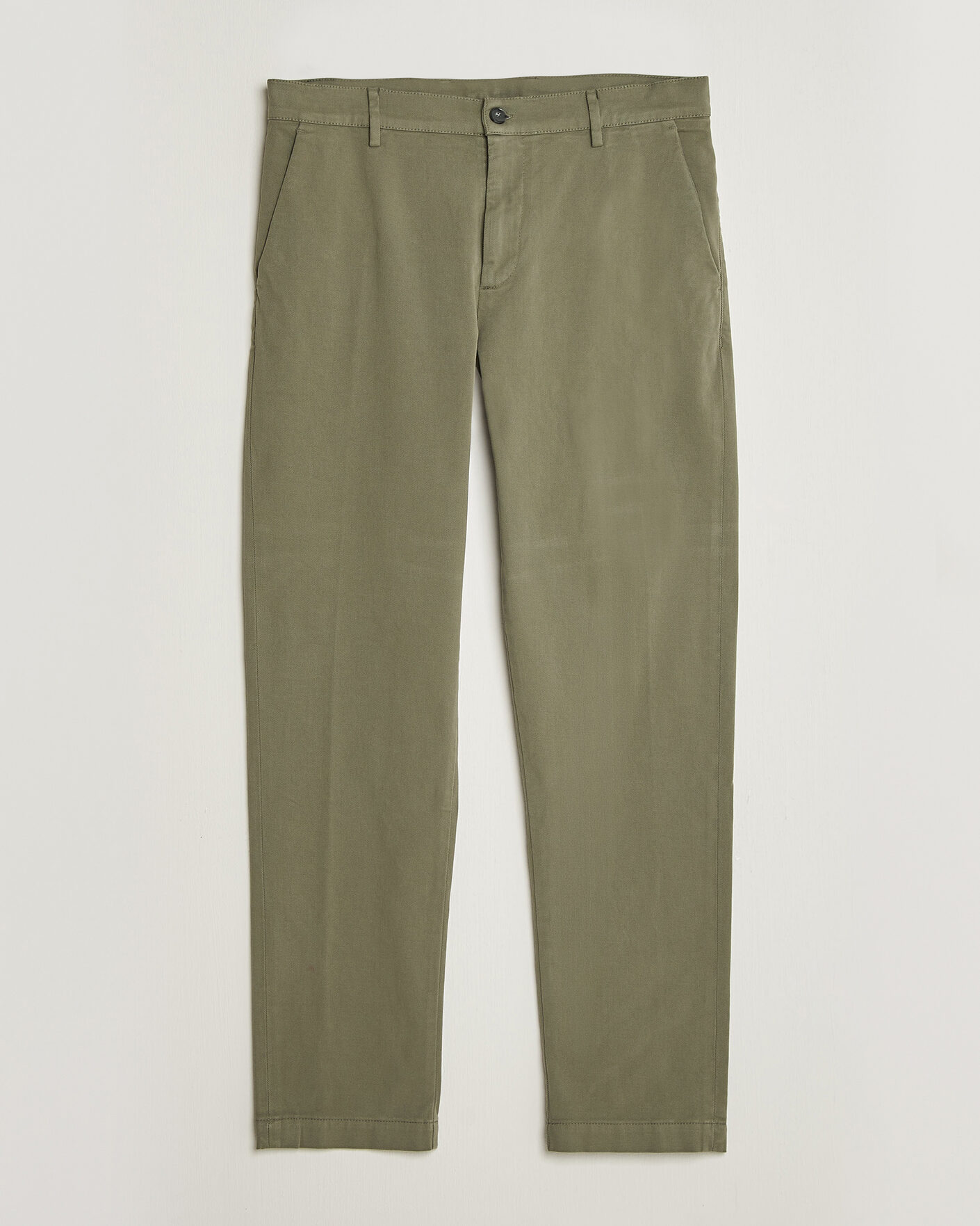 Herre | Bukser | Canali | Cotton Twill Chinos Olive