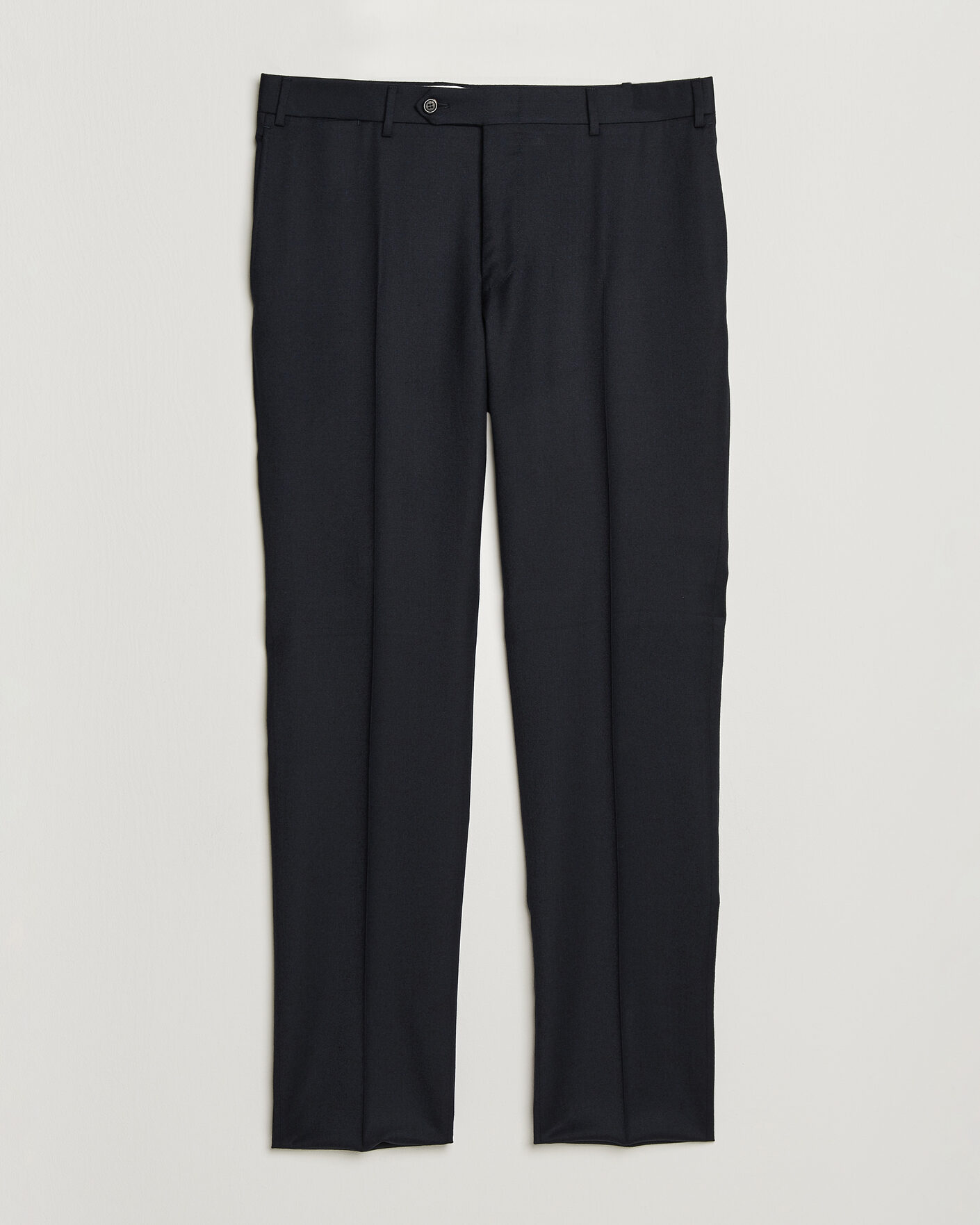 Herre | Bukser | Canali | Slim Fit Flannel Trousers Navy