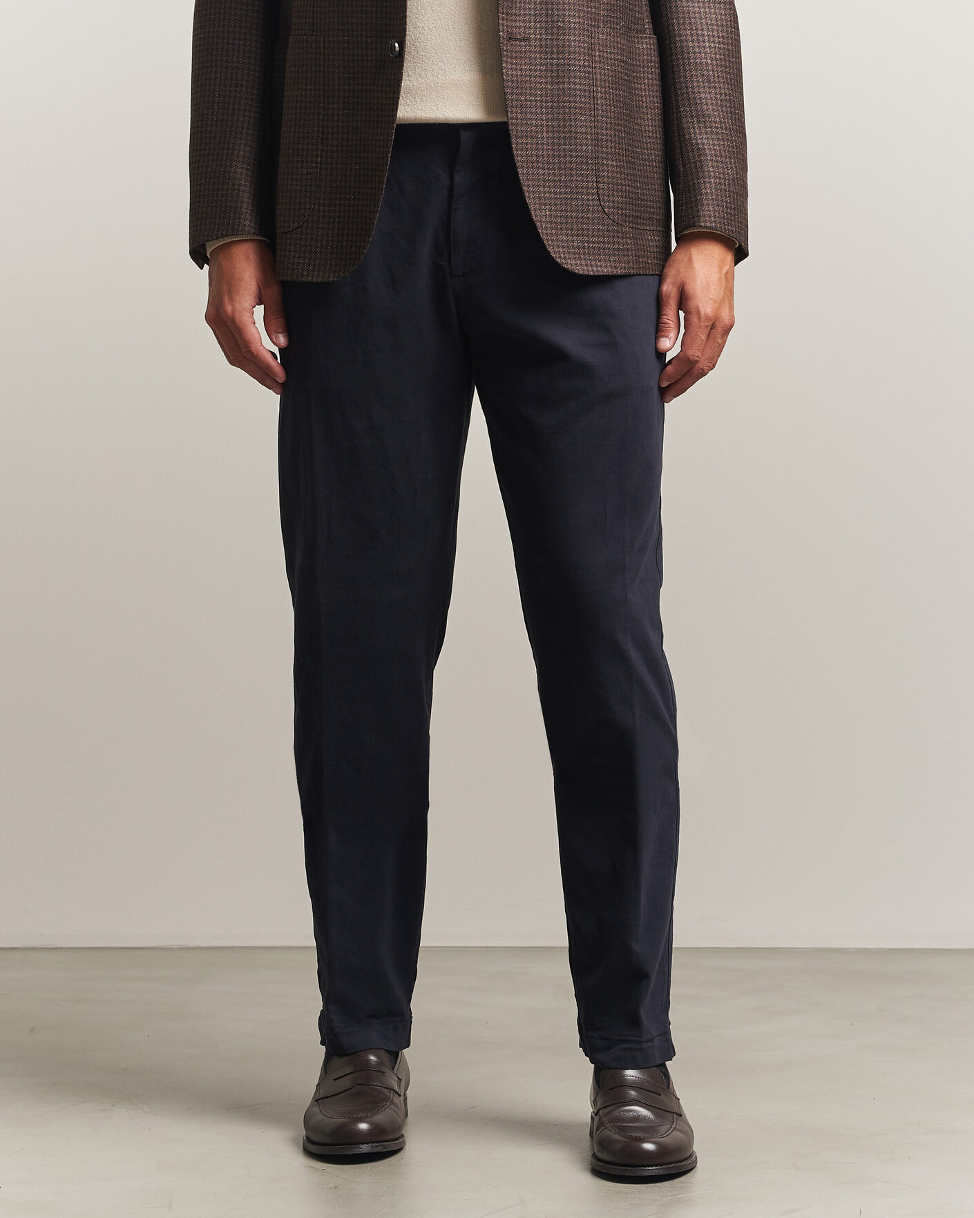 Herre | Bukser | Canali | Cotton/Cashmere Chinos Navy
