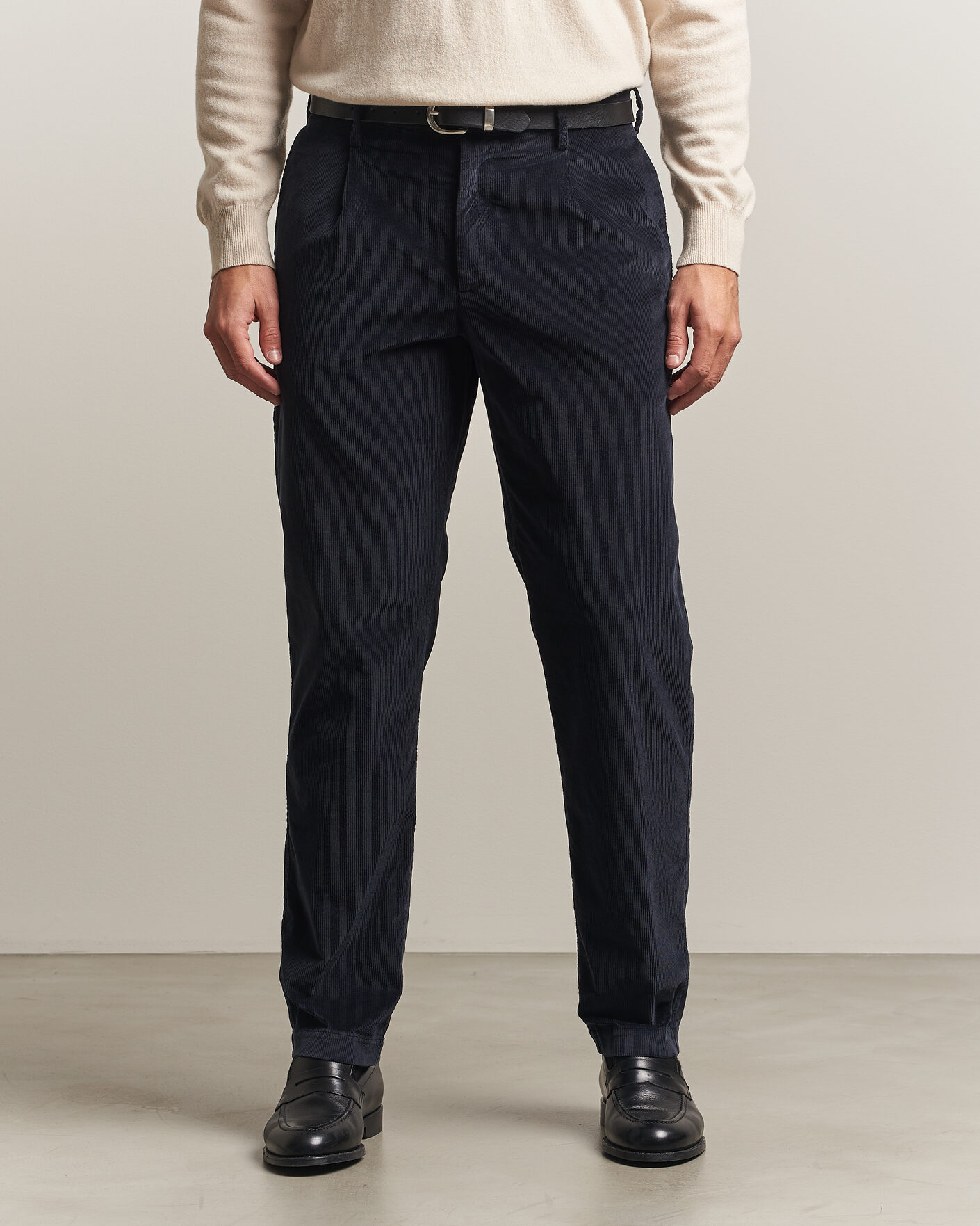 Herre | Bukser | Canali | Comfort Corduroy Pants Navy