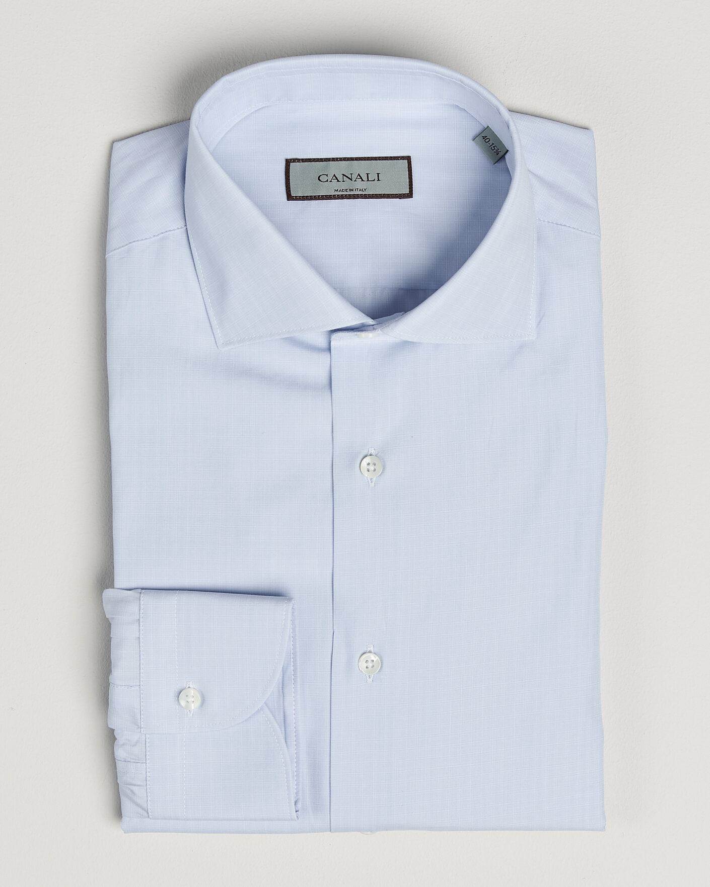 Herre | Skjorter | Canali | Slim Fit Dress Shirt Light Blue Check