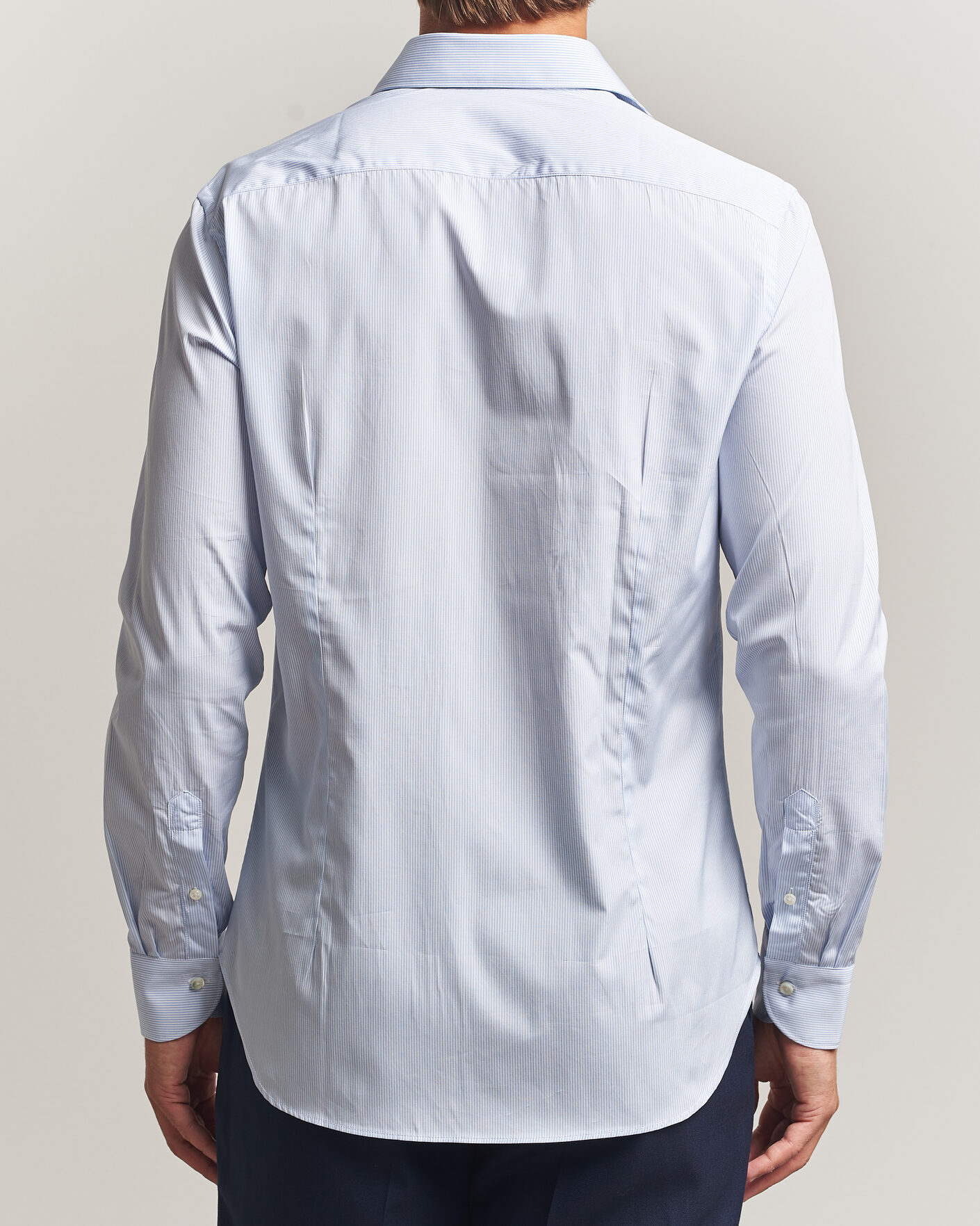 Herre | Skjorter | Canali | Slim Fit Dress Shirt Light Blue Stripe
