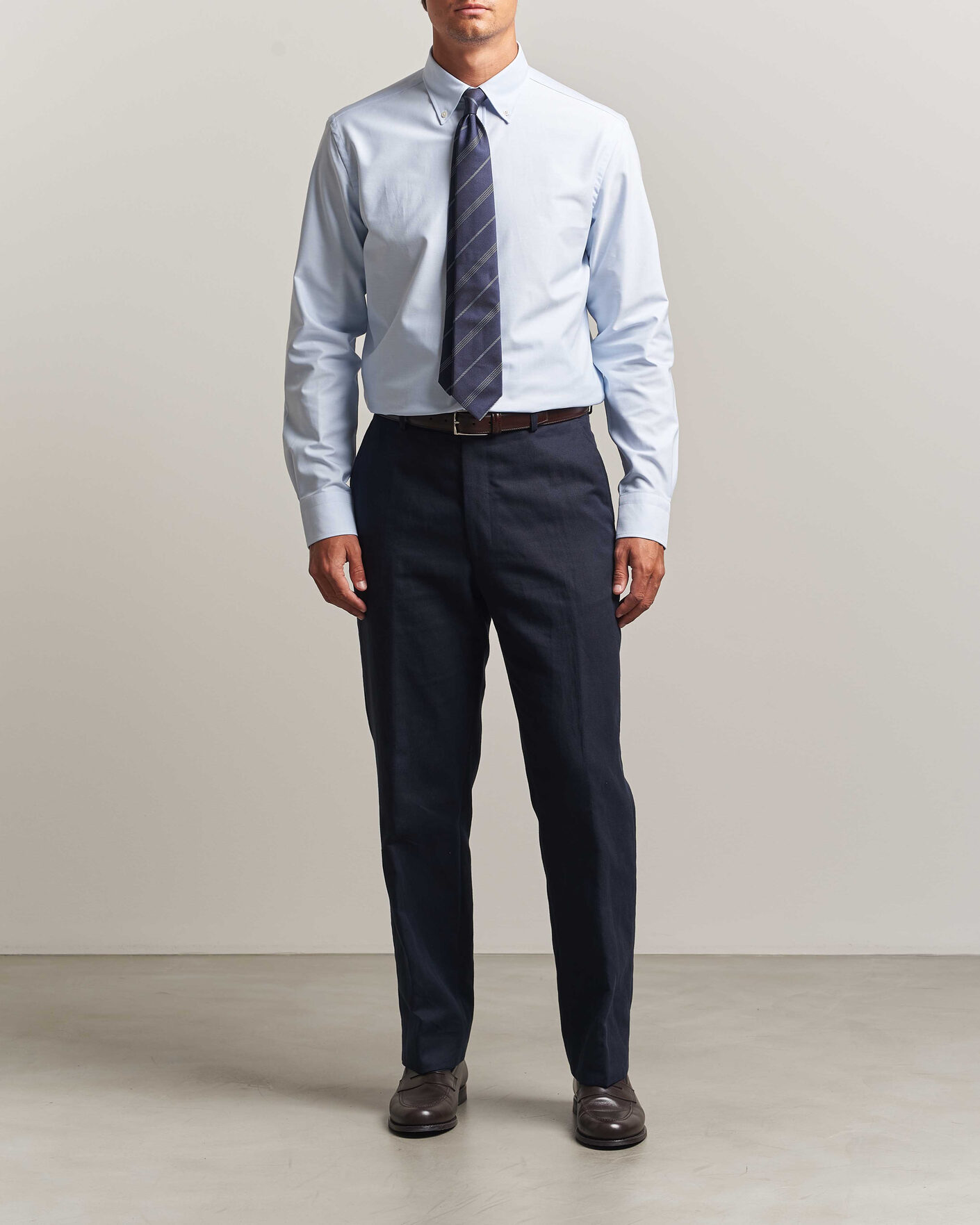 Herre | Skjorter | Canali | Oxford Button Down Shirt Light Blue