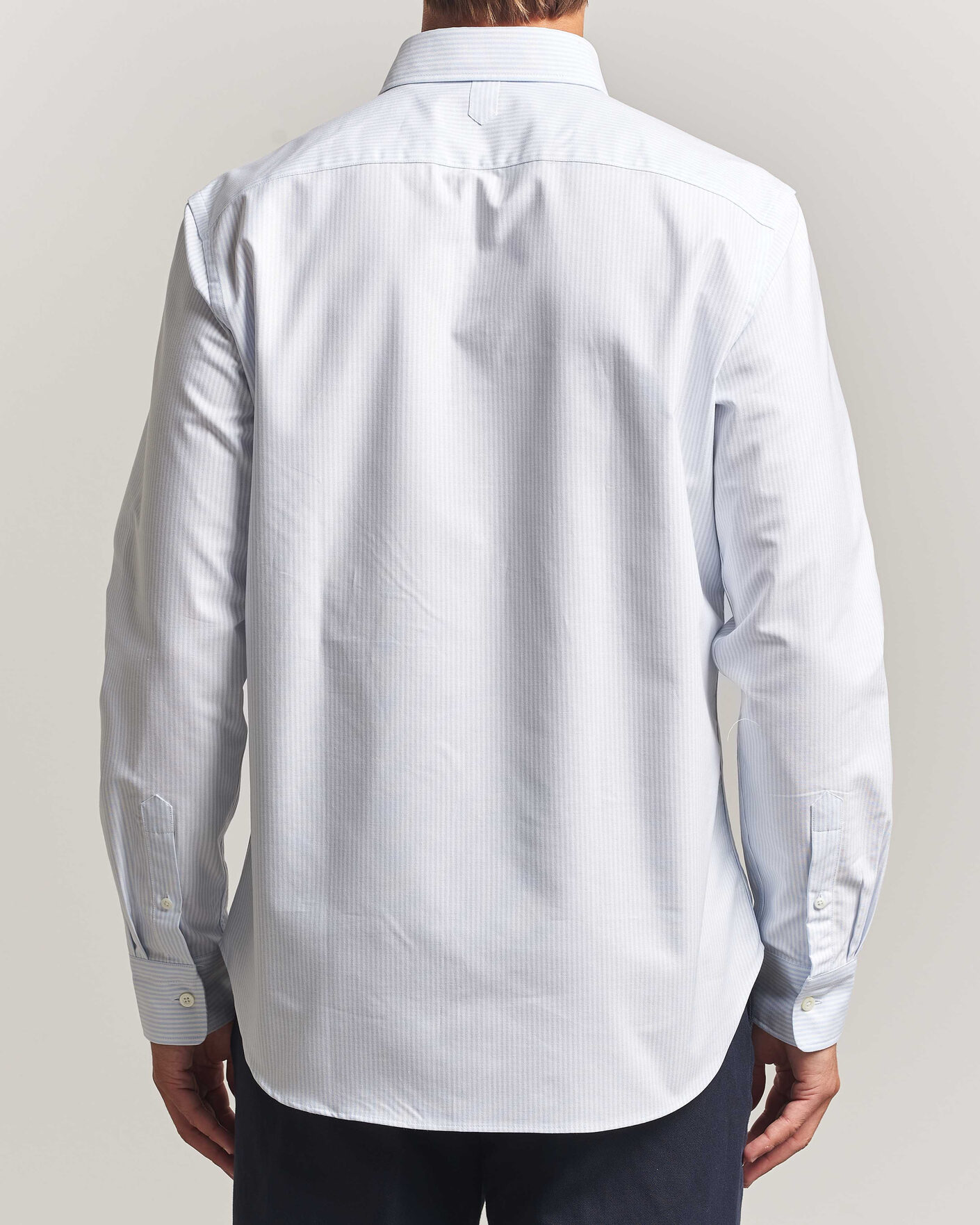 Herre | Skjorter | Canali | Oxford Button Down Shirt Light Blue Stripe