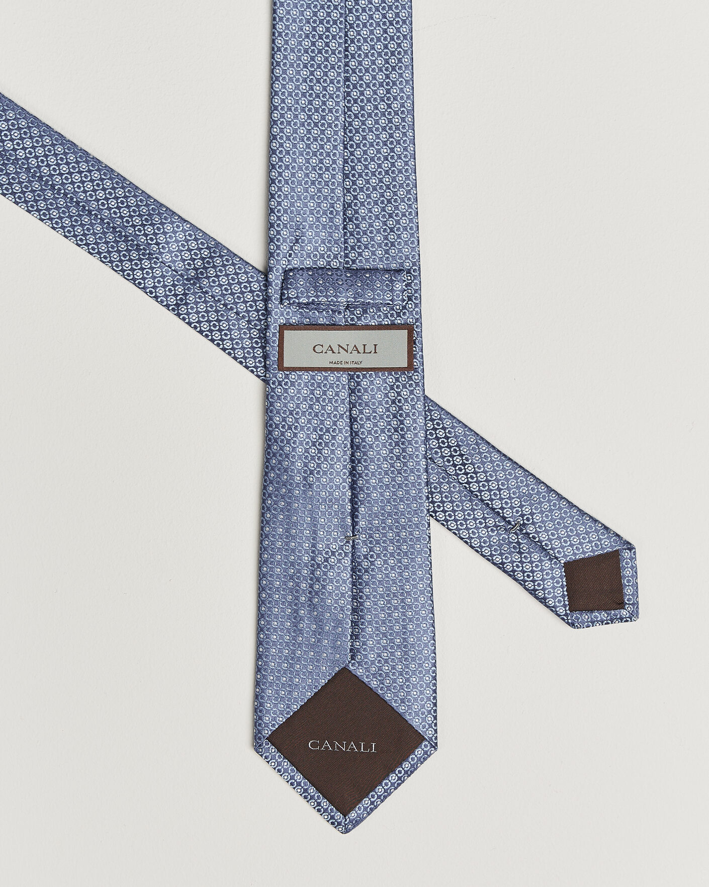 Herre | Slips | Canali | Jacquard Silk Tie Sky Blue