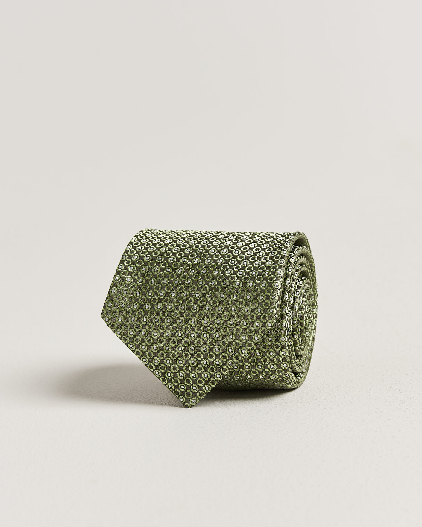 Herre | Slips | Canali | Jacquard Silk Tie Grass Green