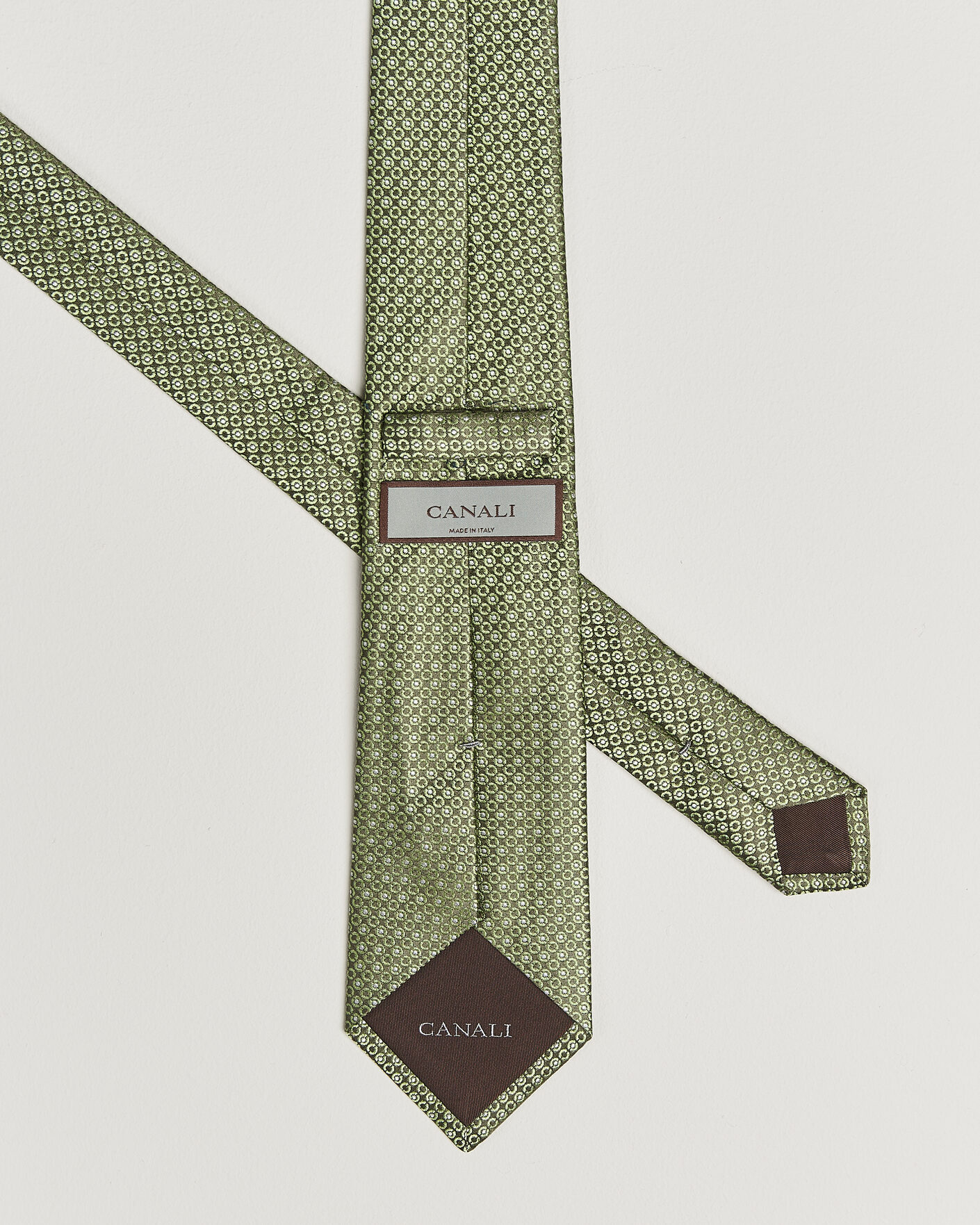 Herre | Slips | Canali | Jacquard Silk Tie Grass Green
