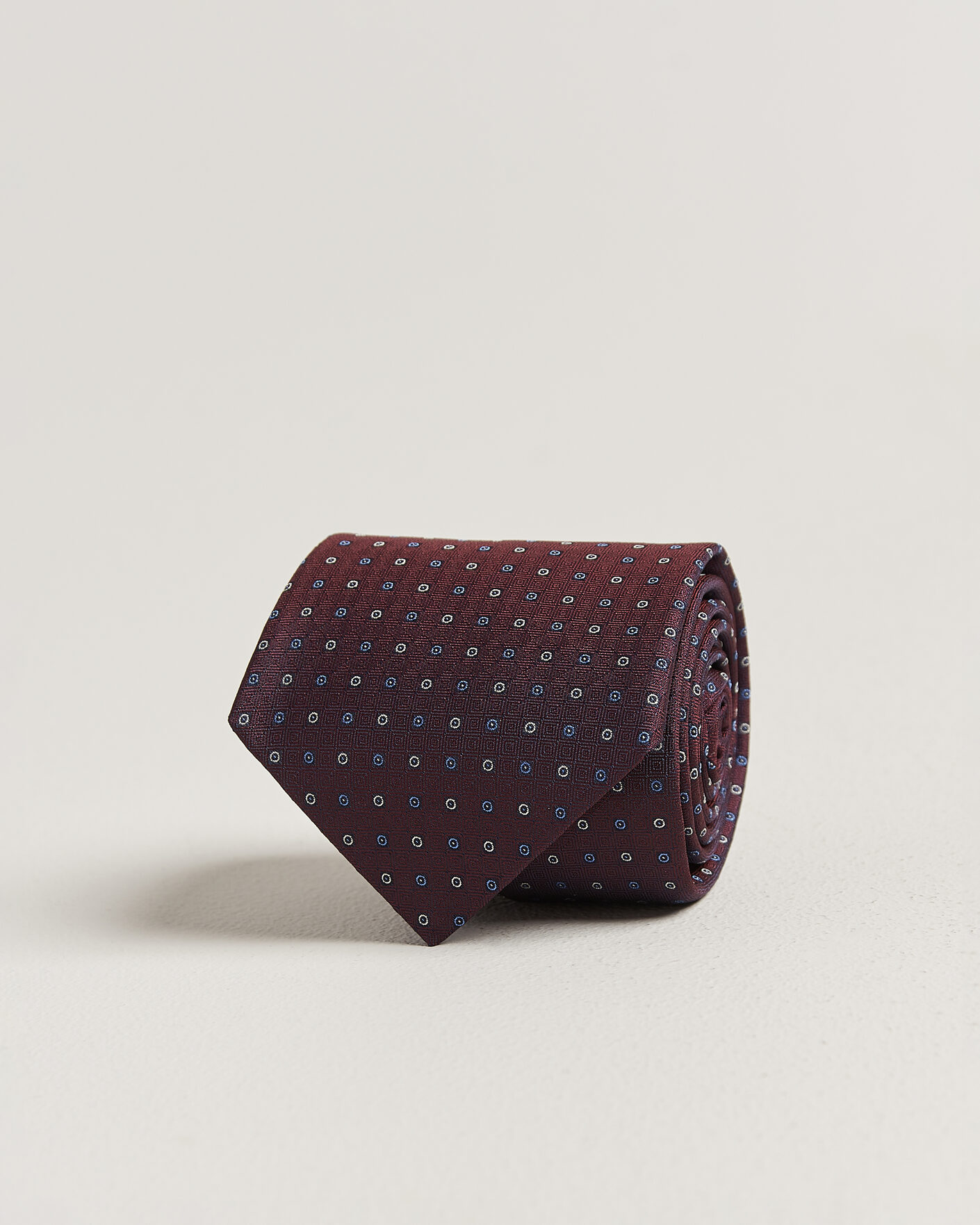 Herre | Slips | Canali | Jacquard Silk Tie Burgundy
