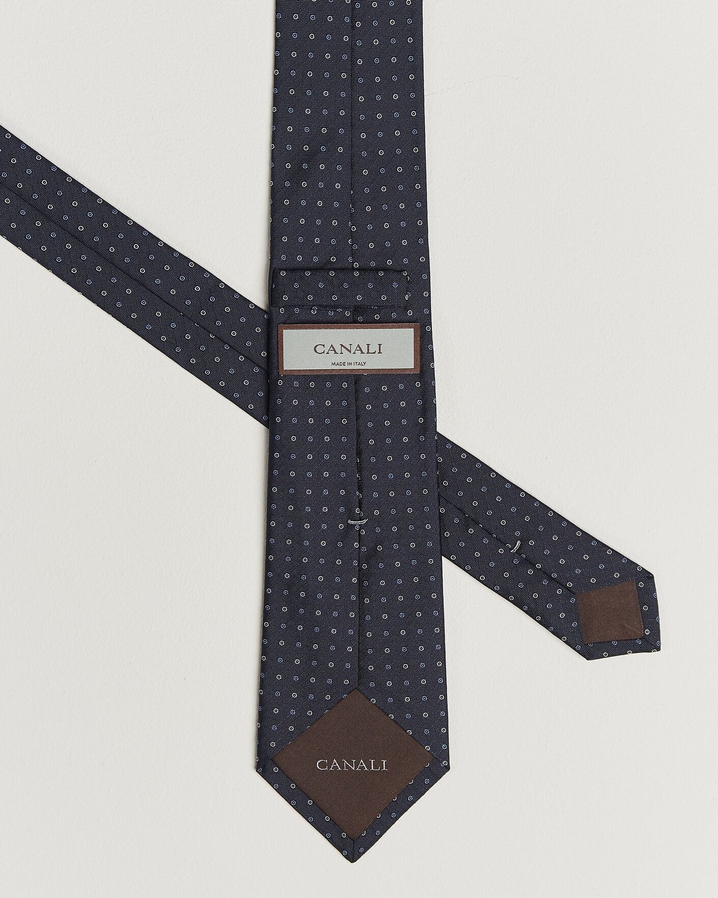 Herre | Slips | Canali | Jacquard Silk Tie Navy