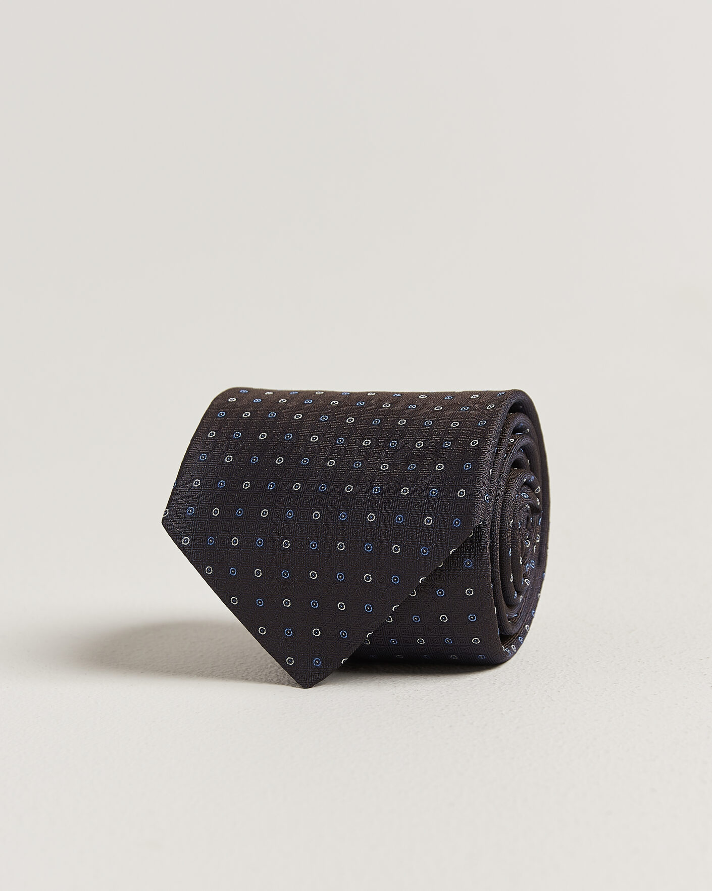 Herre | Slips | Canali | Jacquard Silk Tie Dark Brown
