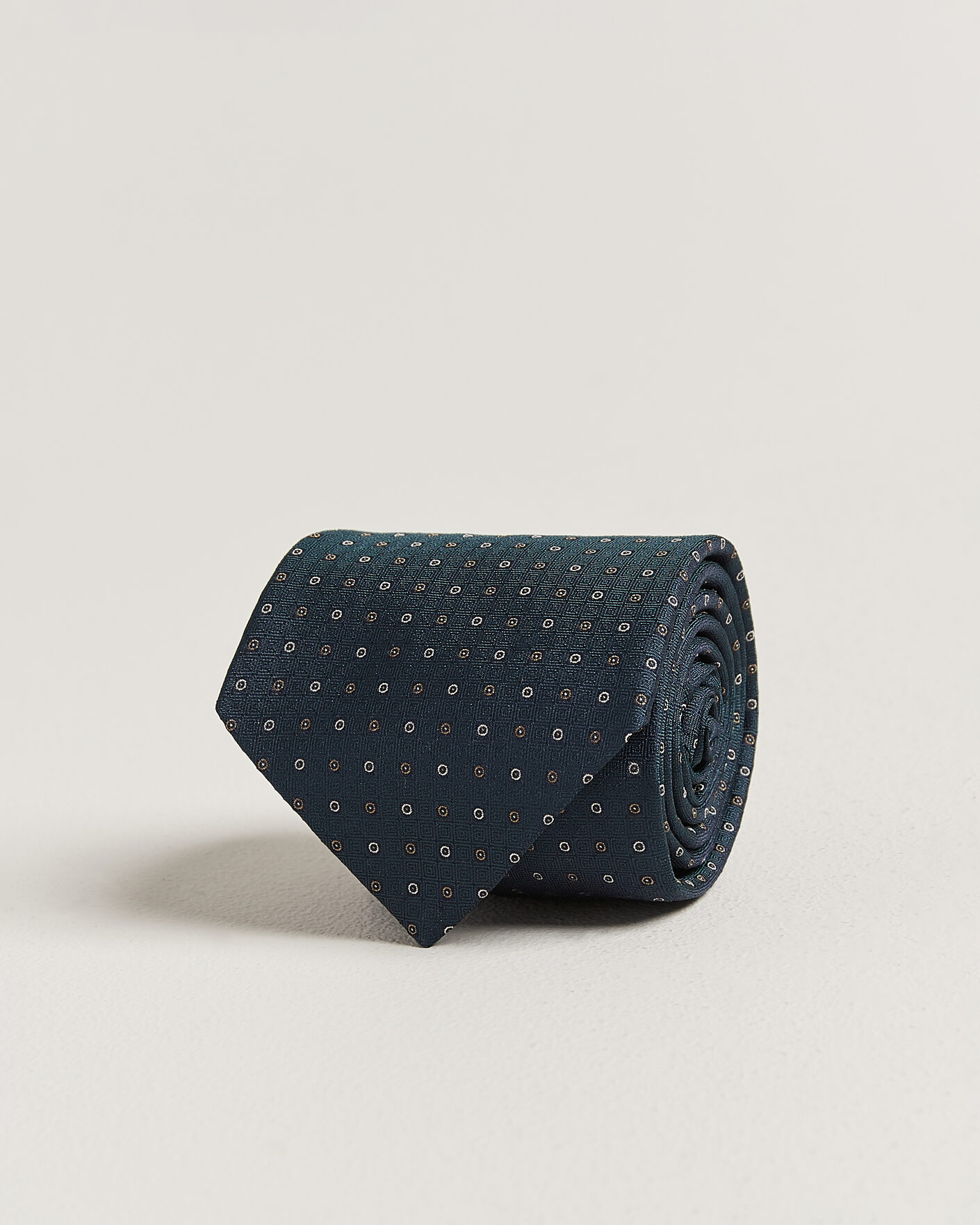 Herre | Slips | Canali | Jacquard Silk Tie Dark Green