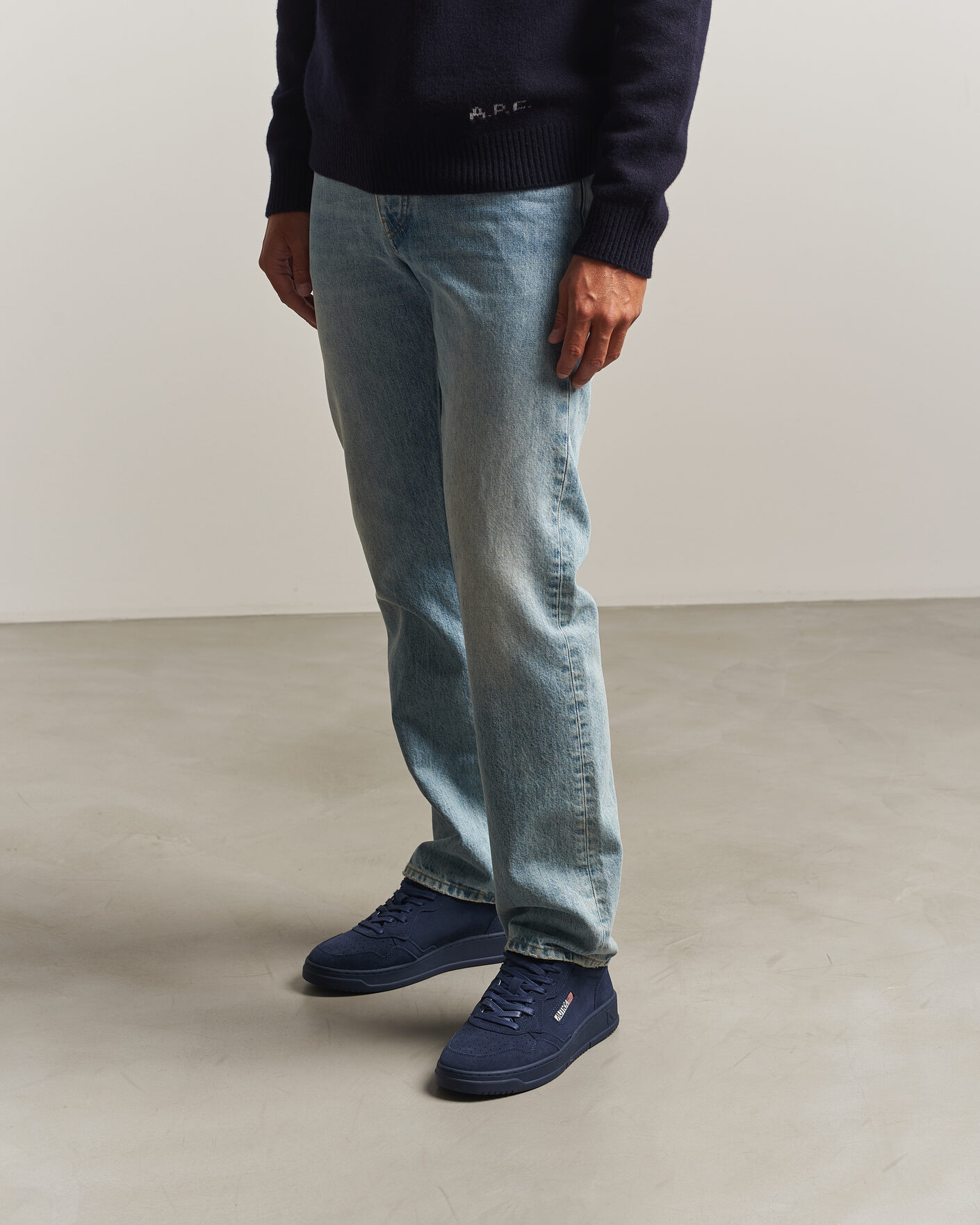 Herre | Sneakers | Autry | Medalist Low Suede Sneaker Navy