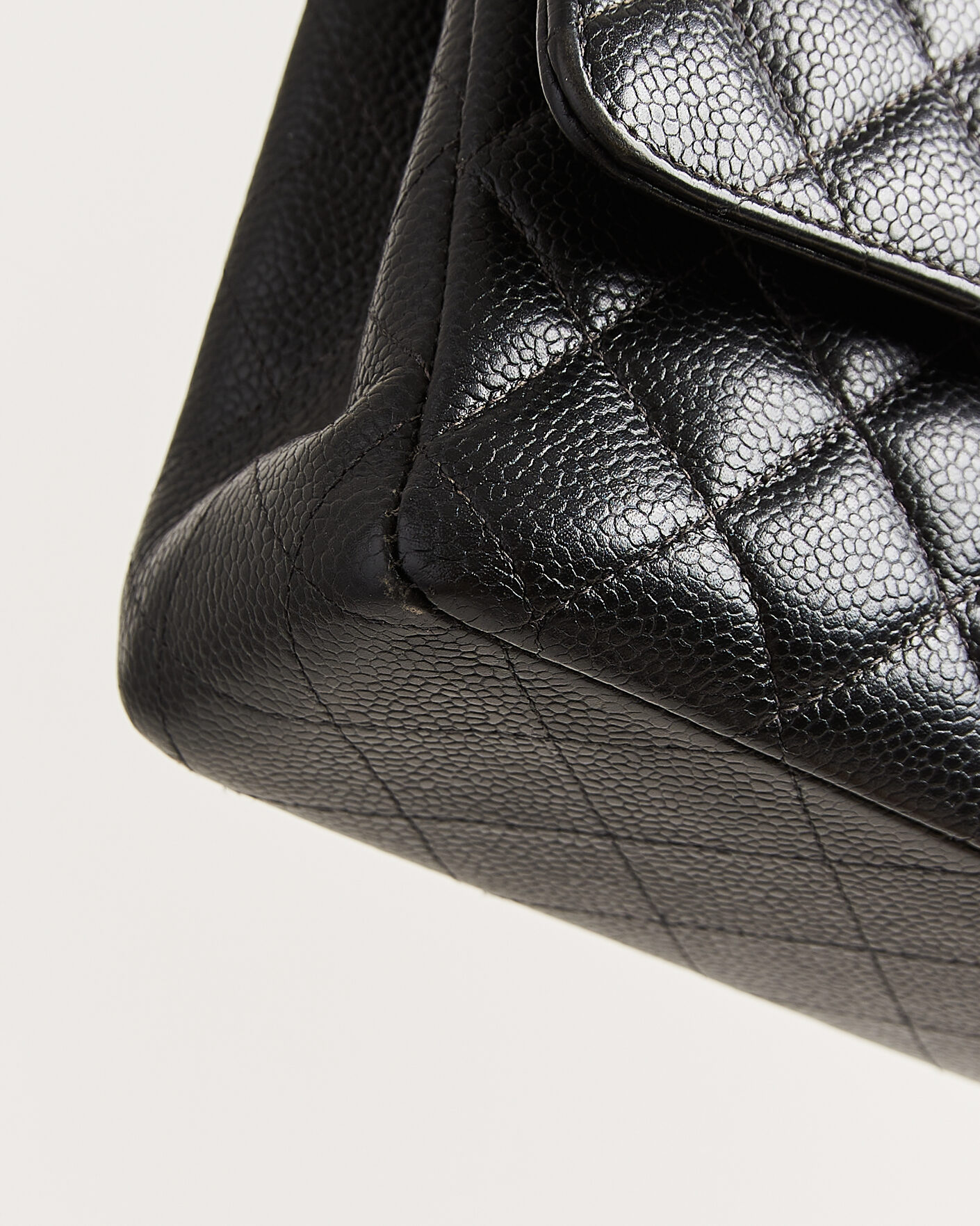 Herre | Chanel Pre-Owned Classic Medium Double Flap Bag Caviar Leather Black | Chanel Pre-Owned | Classic Medium Double Flap Bag Caviar Leather Black