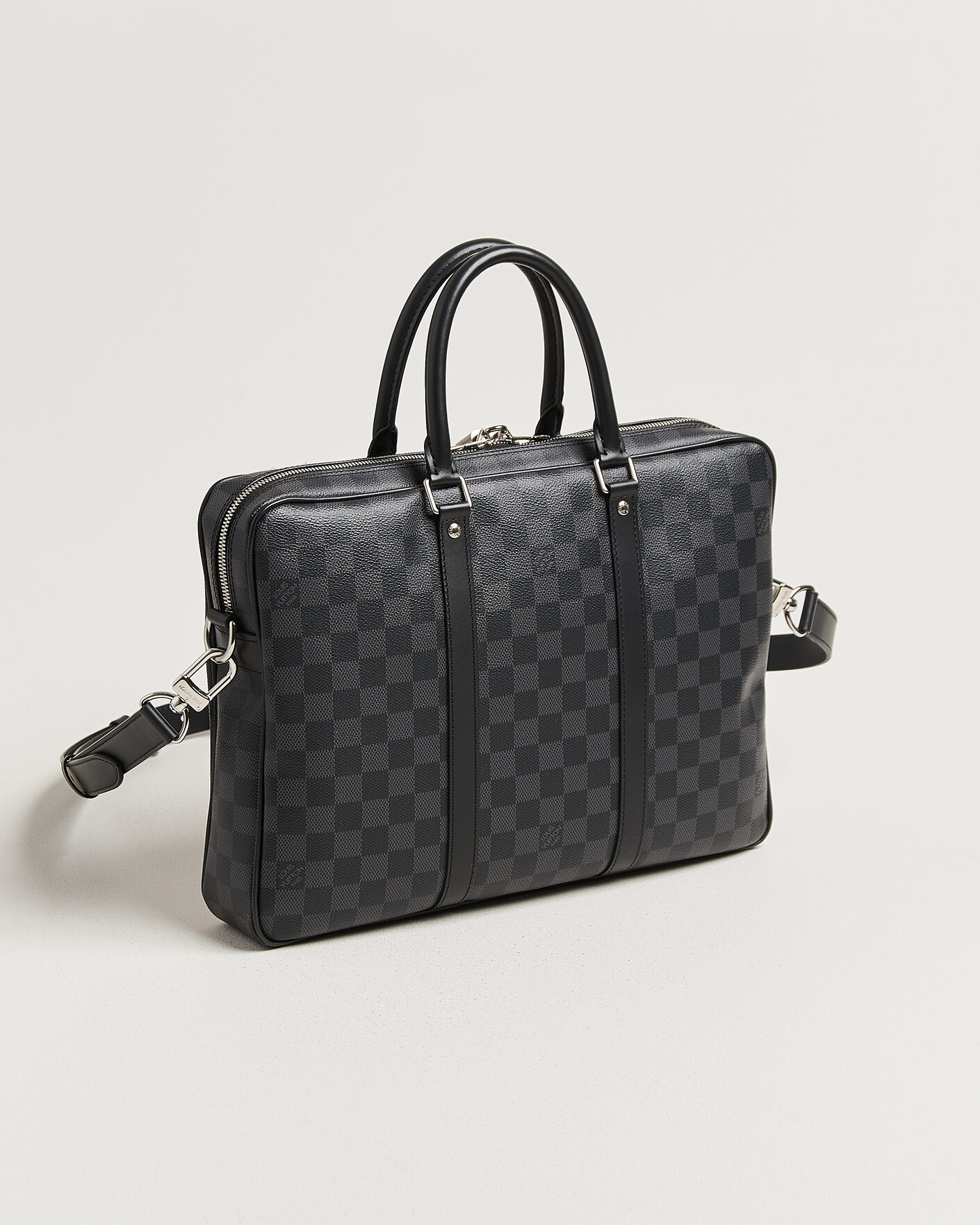 Herre | Pre-Owned & Vintage Bags | Louis Vuitton Pre-Owned | Porte Documents Damier Graphite