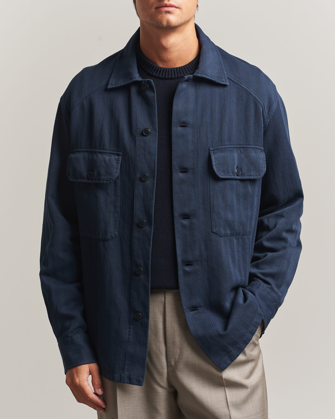 Herre | Skjorter | Ralph Lauren Purple Label | Long Sleeve Shirt Racing Navy