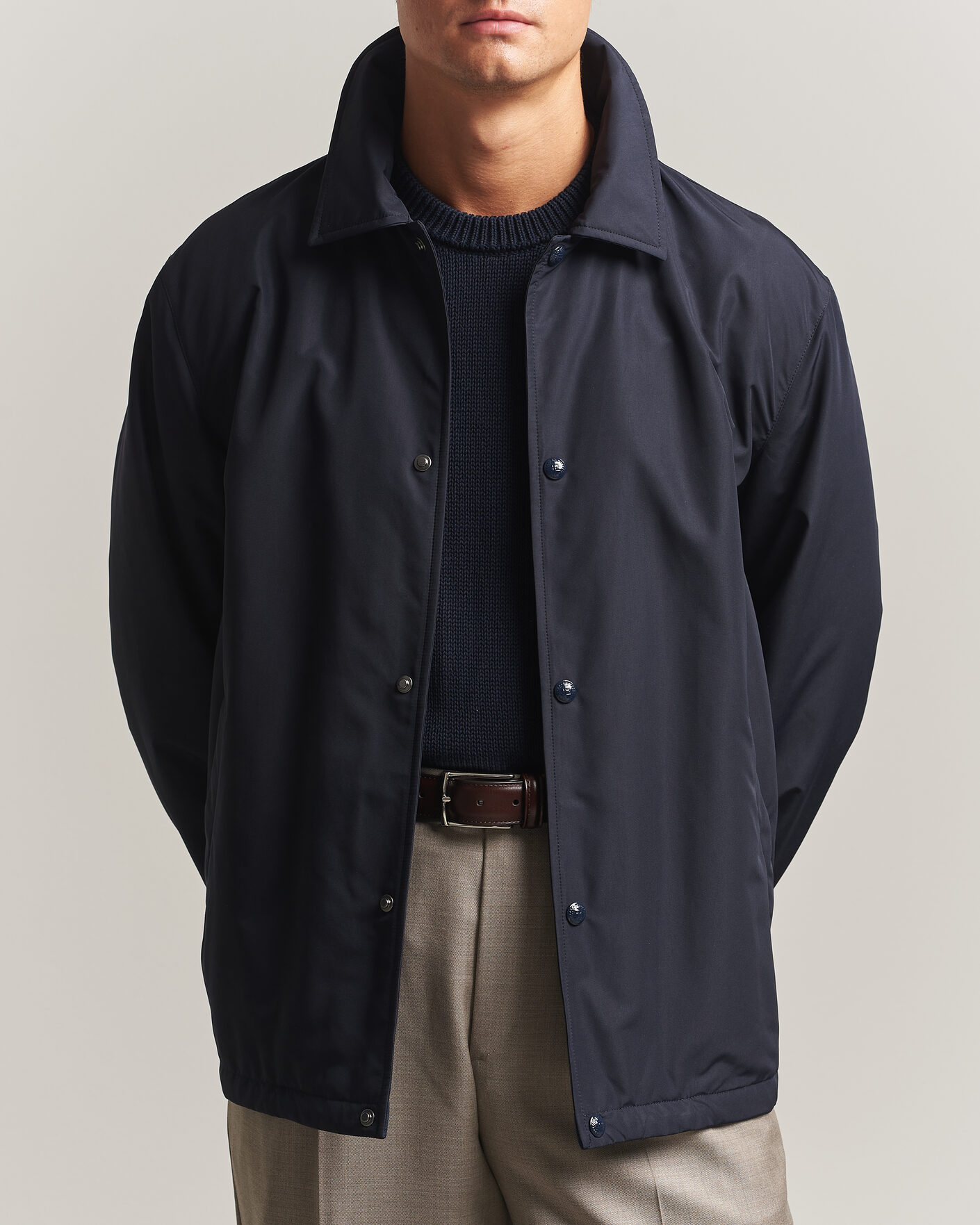 Herre | Jakker | Ralph Lauren Purple Label | Nylon Bomber Jacket Racing Navy