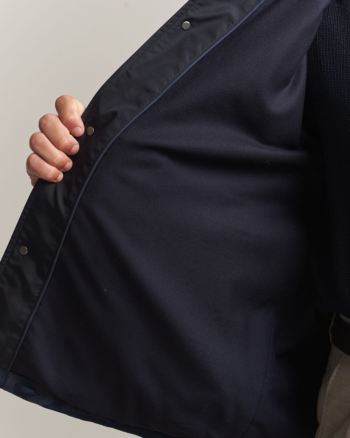 Herre | Jakker | Ralph Lauren Purple Label | Nylon Bomber Jacket Racing Navy