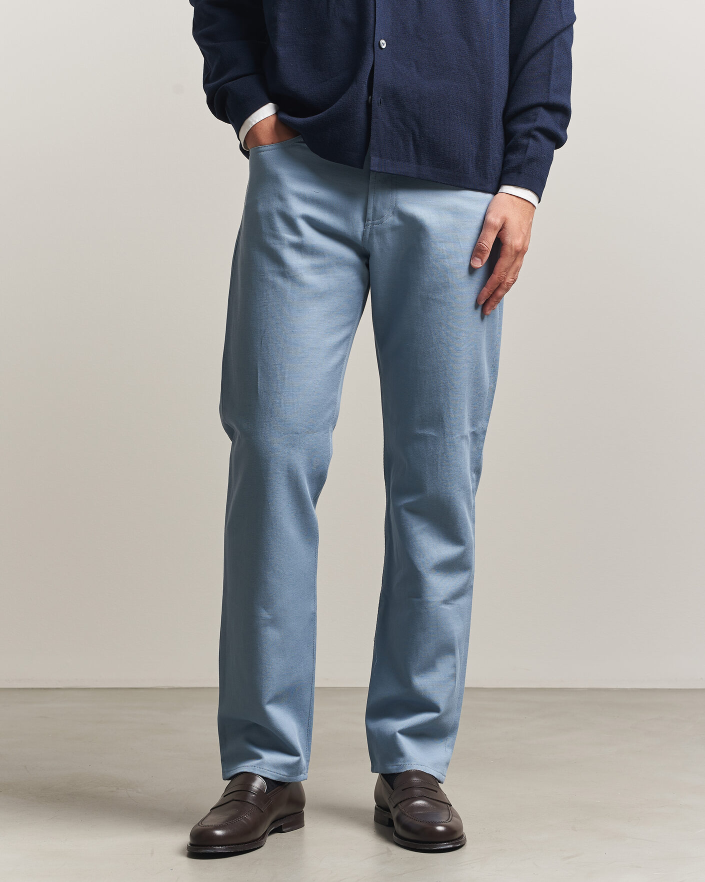Herre | Bukser | Ralph Lauren Purple Label | 5-Pocket Italian Denim Pants Winward Blue
