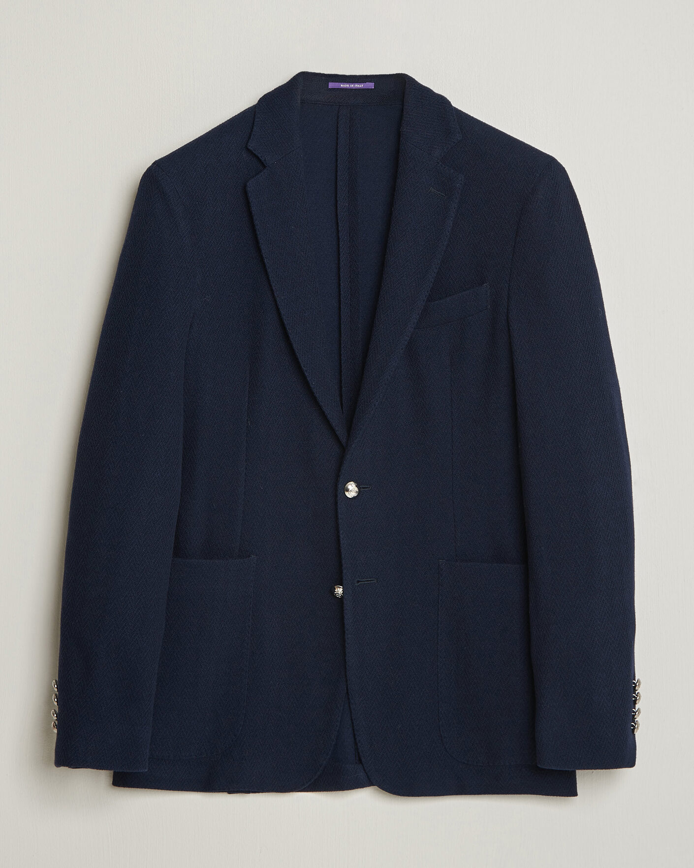 Herre | Dressjakker | Ralph Lauren Purple Label | Cashmere/Silk Herringbone Blazer Navy