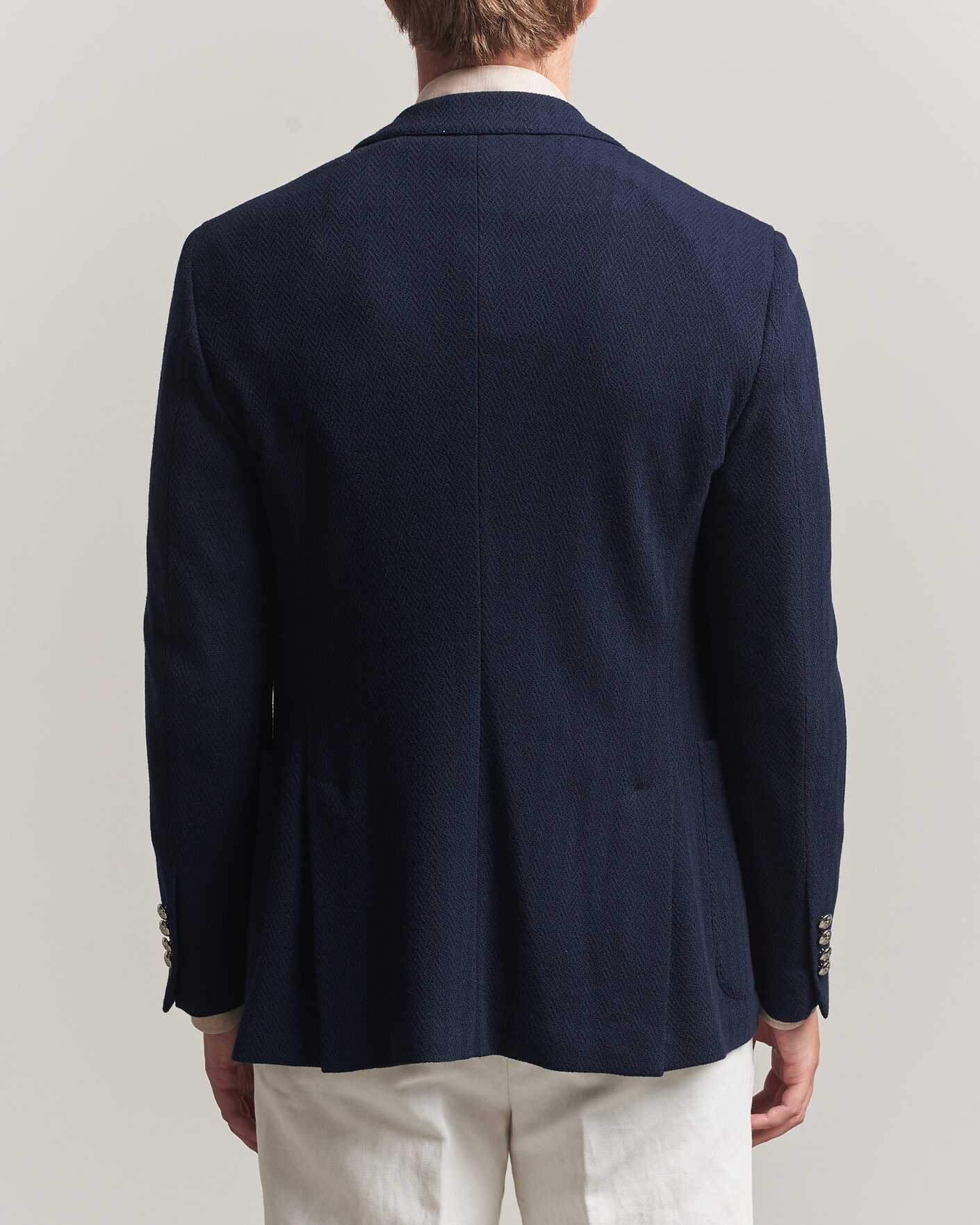 Herre | Dressjakker | Ralph Lauren Purple Label | Cashmere/Silk Herringbone Blazer Navy