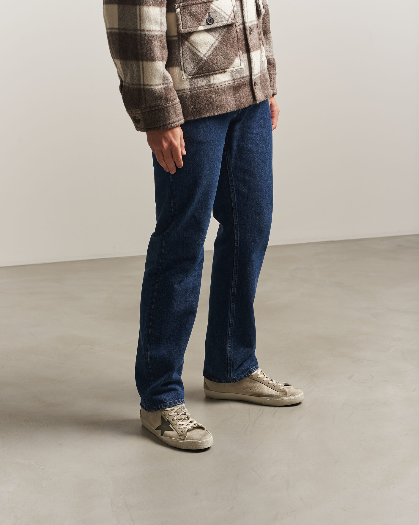 Herre | Sneakers | Golden Goose | Super-Star Sneakers Cream/Grey