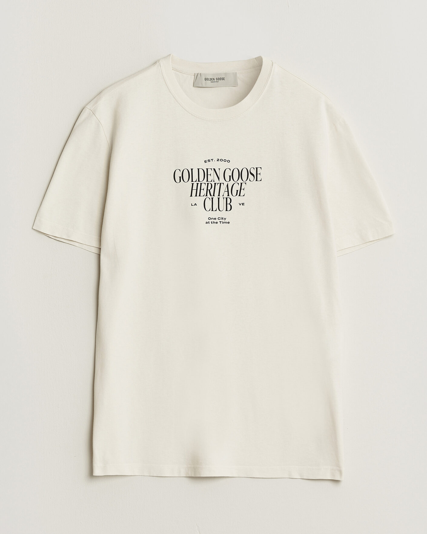 Herre | T-Shirts | Golden Goose | Journey Print T-Shirt Heritage White