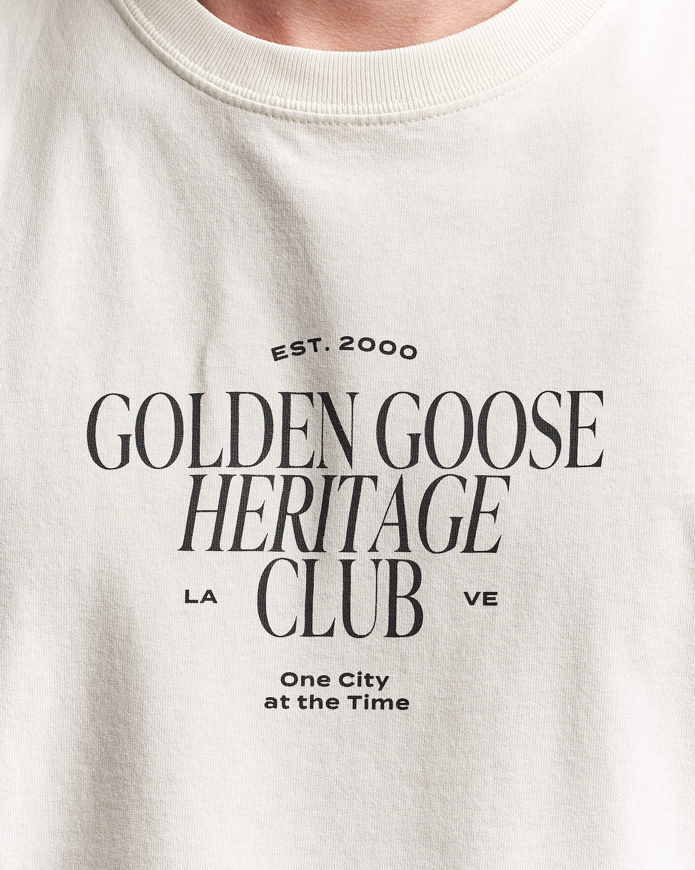 Herre | T-Shirts | Golden Goose | Journey Print T-Shirt Heritage White