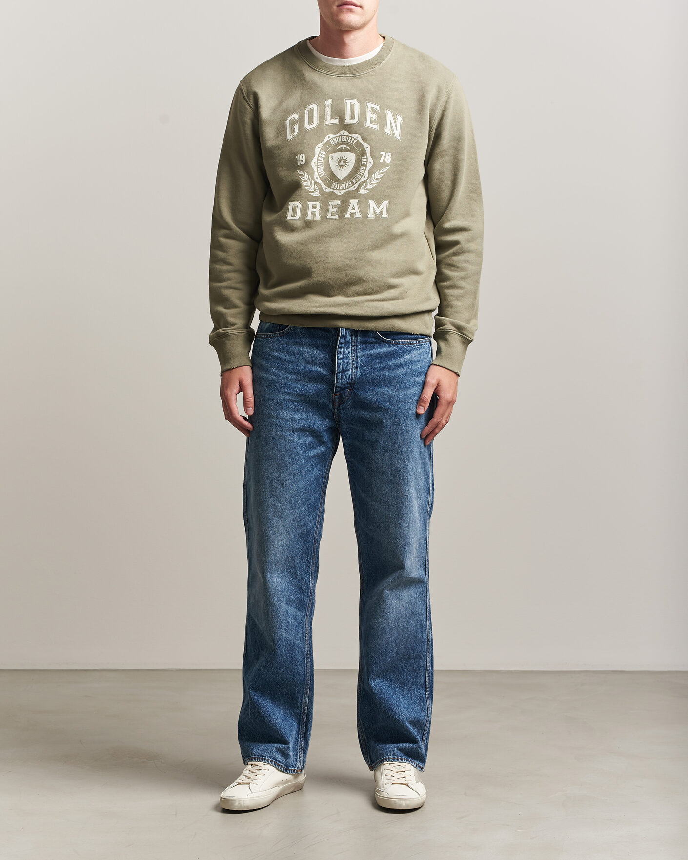 Herre | Gensere | Golden Goose | Garment Dyed Sweatshirt Vintage Kalamata