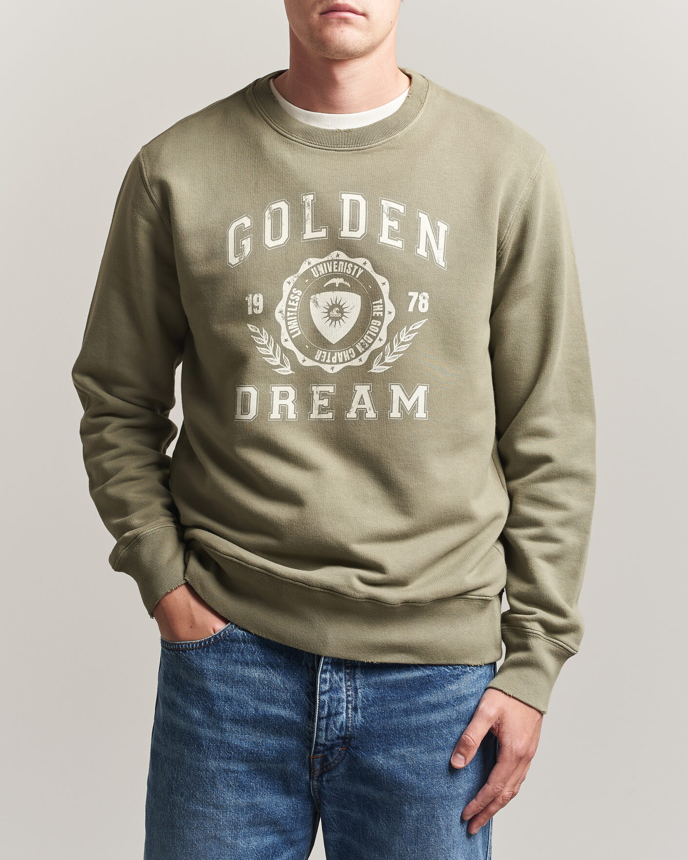 Herre | Gensere | Golden Goose | Garment Dyed Sweatshirt Vintage Kalamata