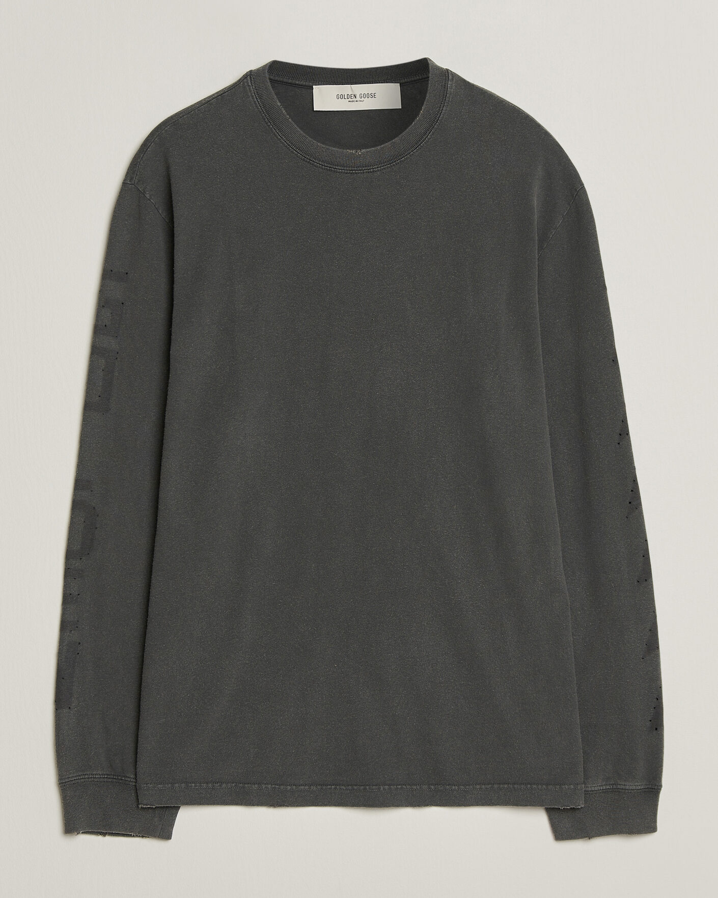 Herre | Gensere | Golden Goose | Long Sleeve Garment Dyed T-Shirt Anthracite